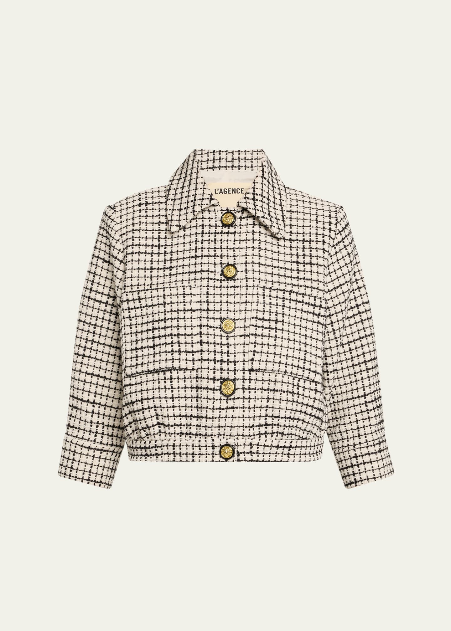 L'Agence Jia Cropped Tweed Jacket Image 1 of 5