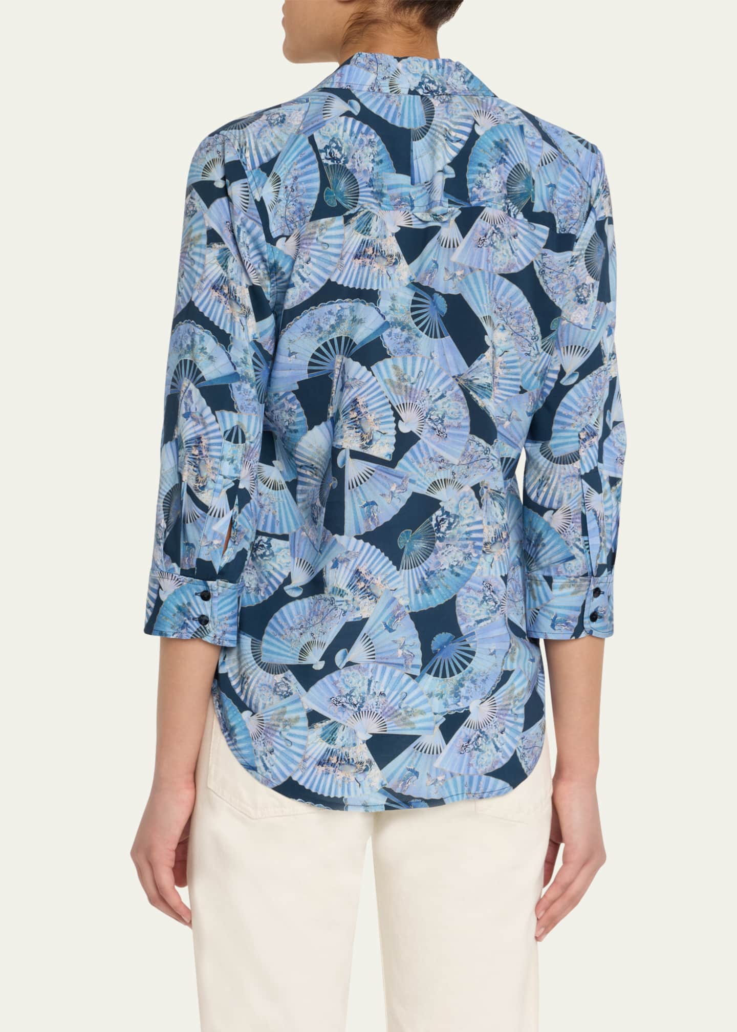 L'Agence Camille Button-Front Blouse Image 3 of 5