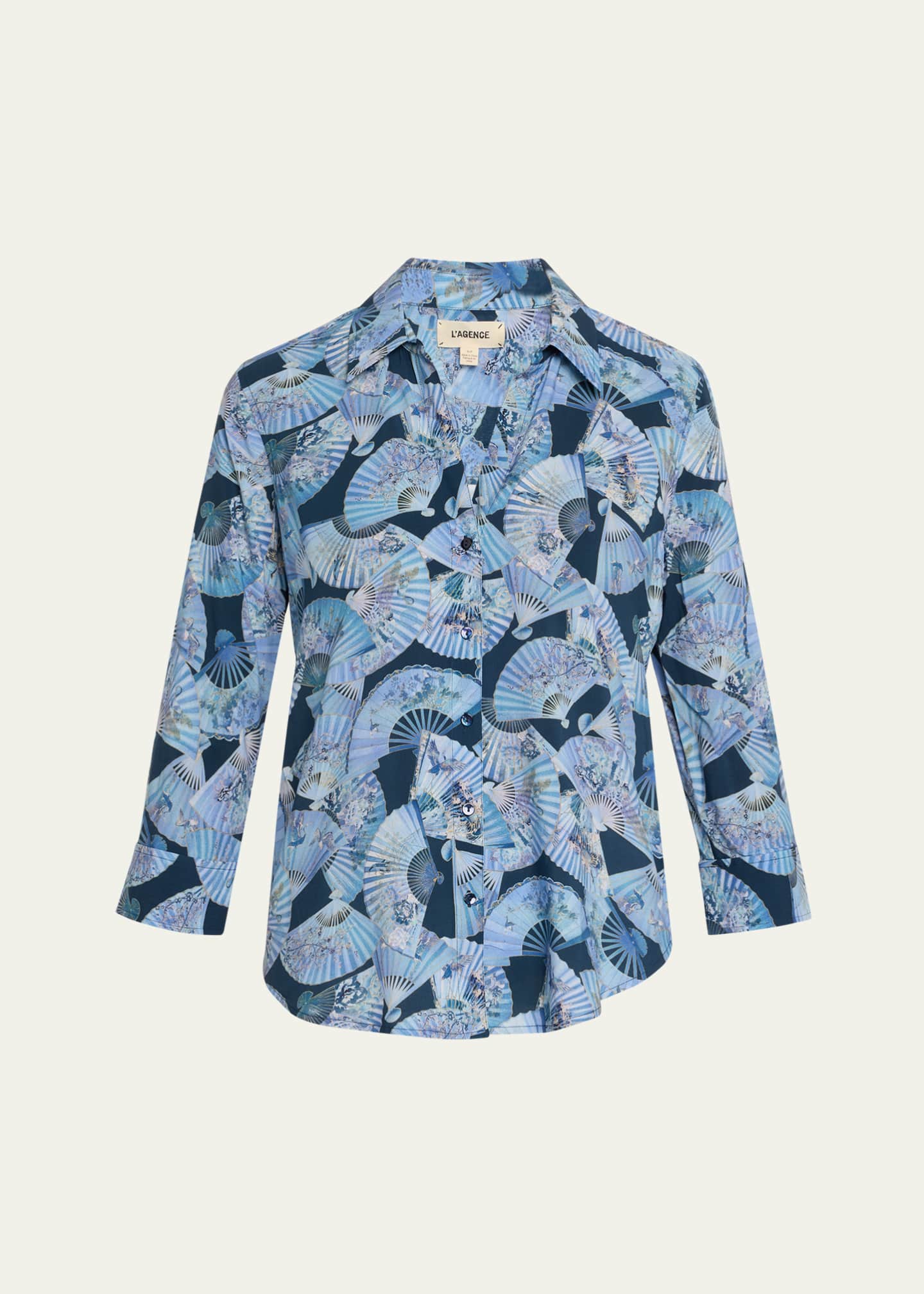 L'Agence Camille Button-Front Blouse Image 1 of 5