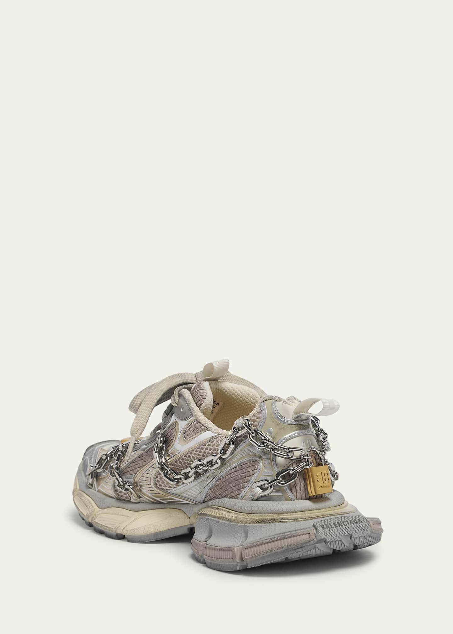 Balenciaga Men's 3XL Chain Mesh Fashion Sneakers Image 2 of 4