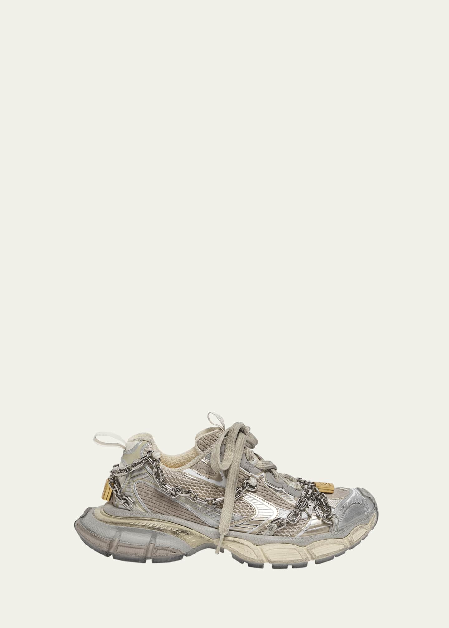 Balenciaga Men's 3XL Chain Mesh Fashion Sneakers Image 1 of 4