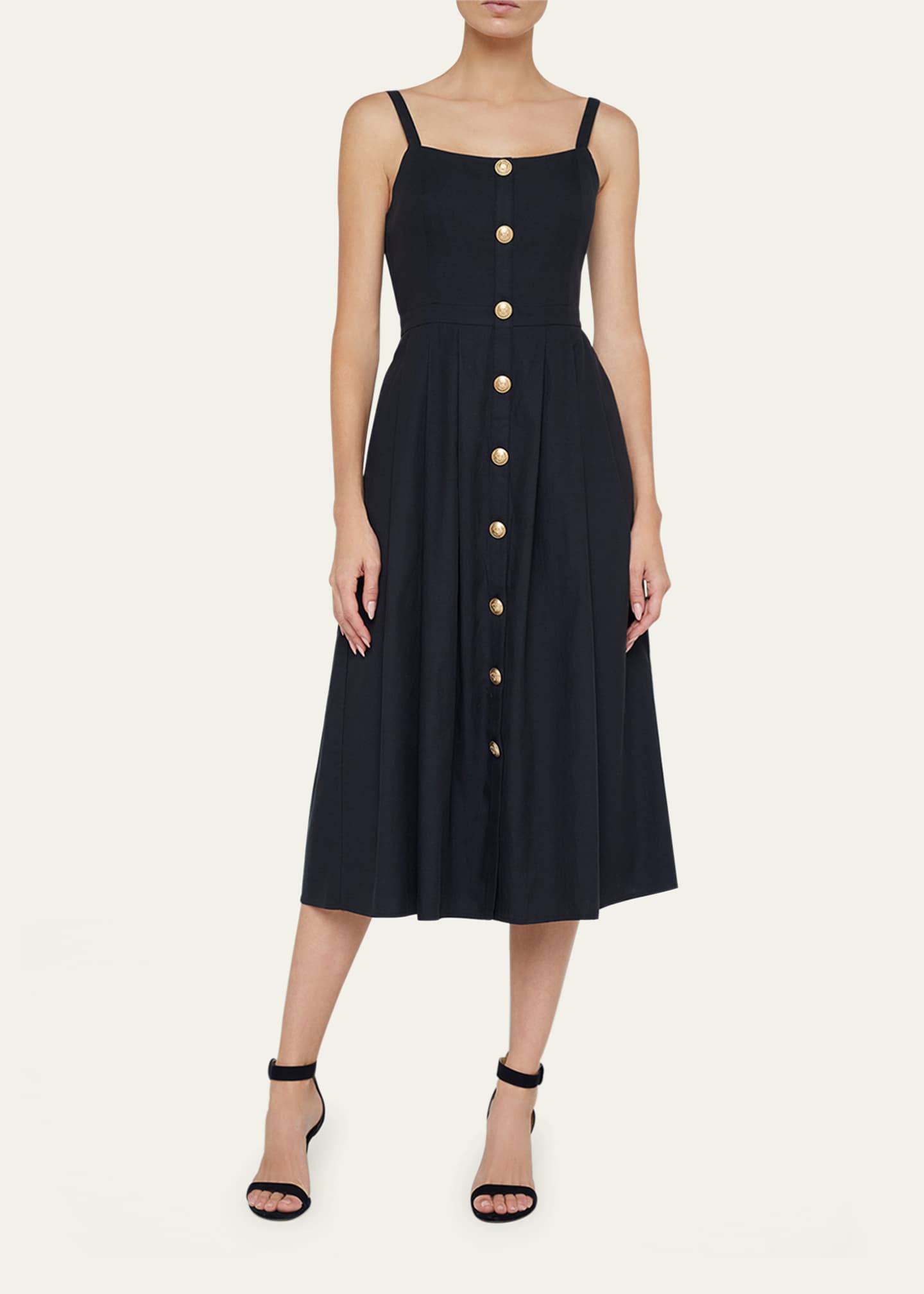 L'Agence Esmeralda Sleeveless Midi Dress Image 2 of 4