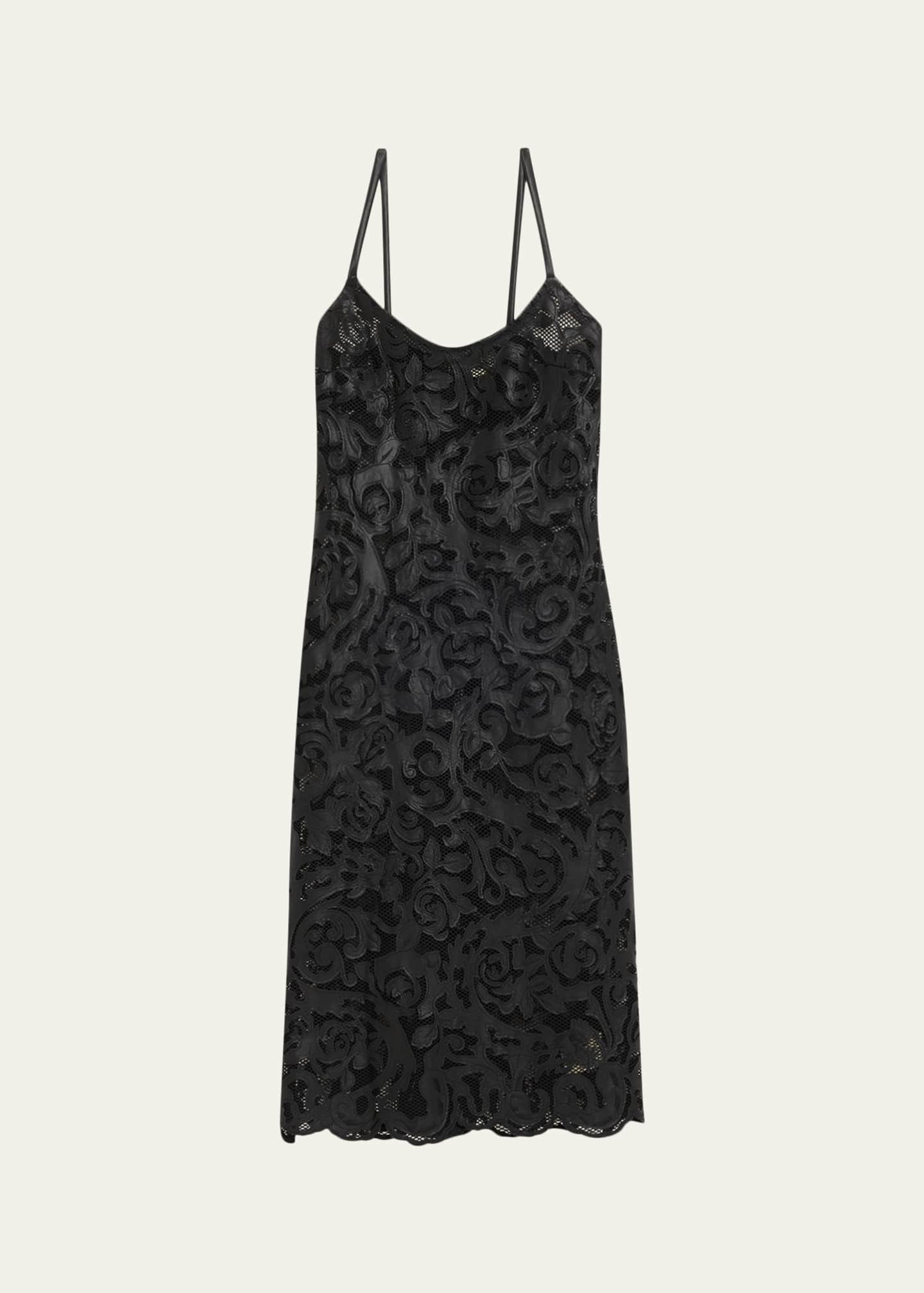 L'AGENCE Women's Kazuko Laser Cut Midi Dress - Black - Size 6