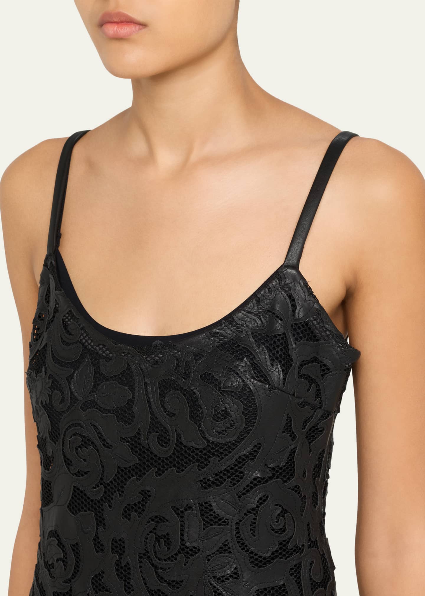 knee length dresses for ladies Floral Laser Cut A-Line Midi Dress by Badgley Mischka