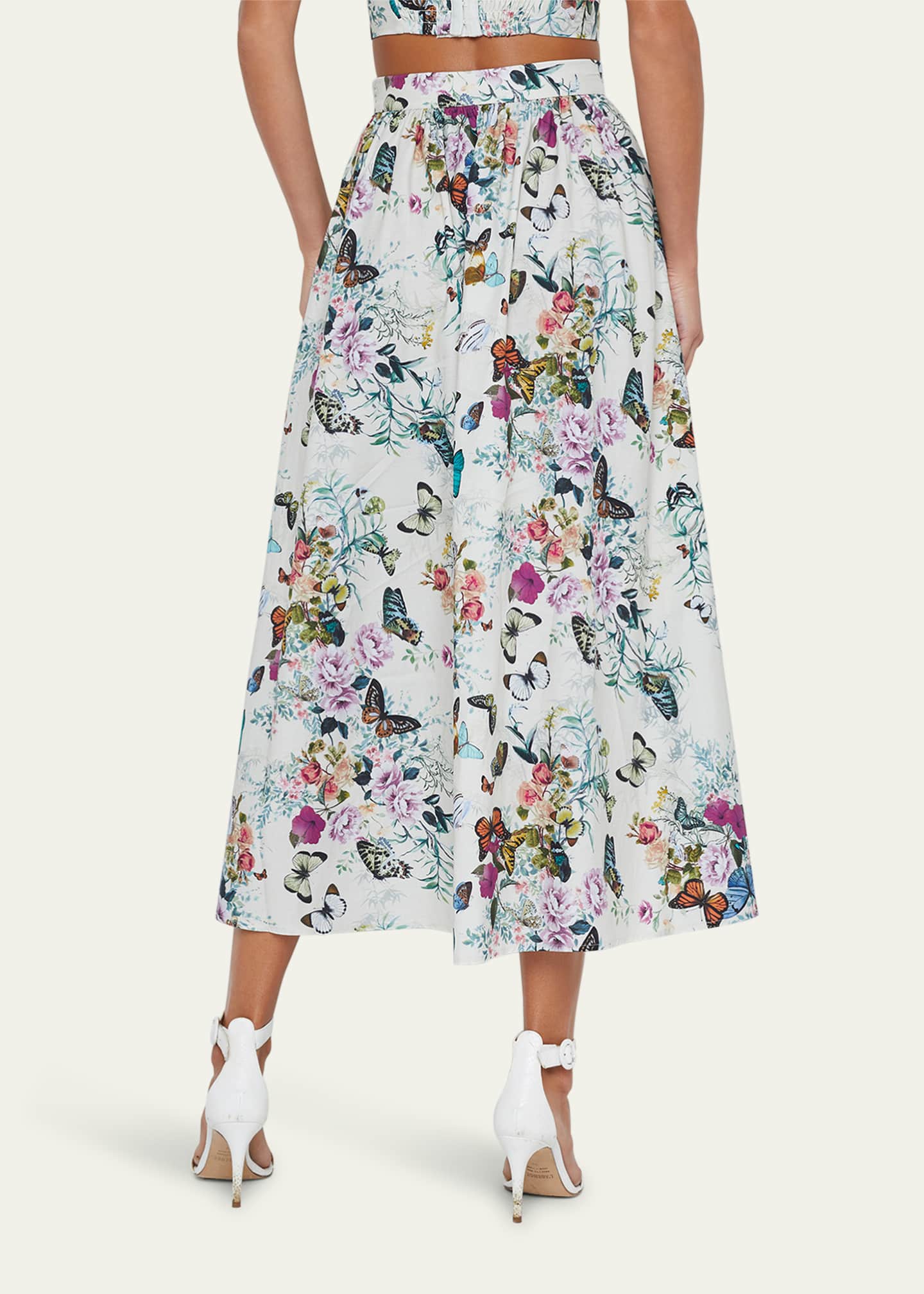 L'Agence Seina Front Placket Midi Skirt Image 3 of 5