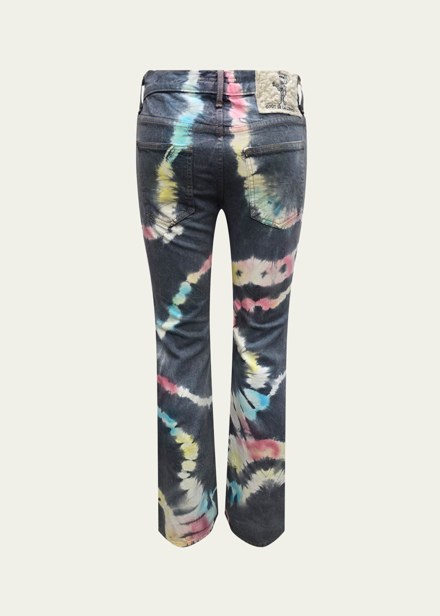 Cout De La Liberte Men's Jimmy Tie-Dye Flare Jeans Image 2 of 2