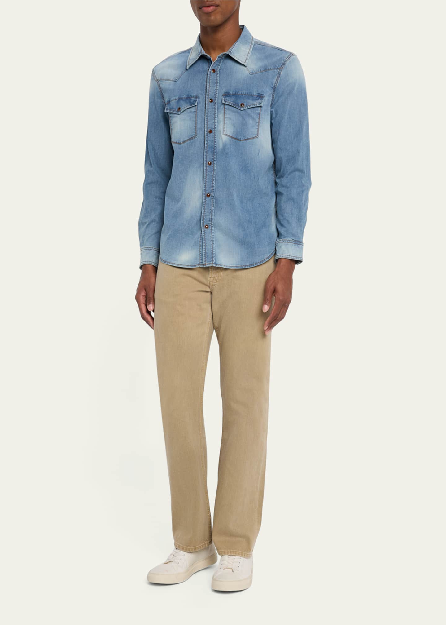 Men's Eastwood Denim Western Shirt - Thumbnail 2
