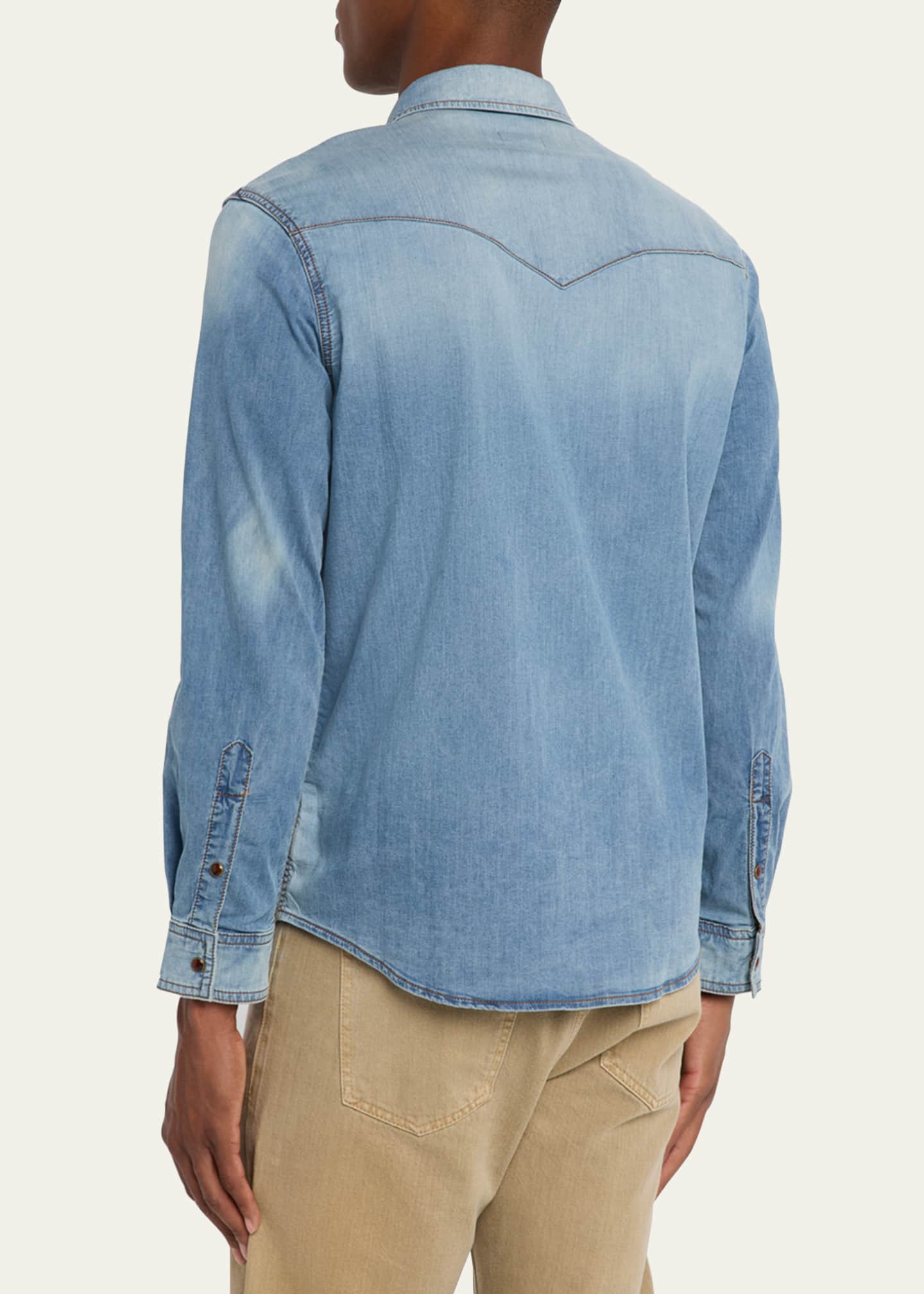 Men's Eastwood Denim Western Shirt - Thumbnail 3