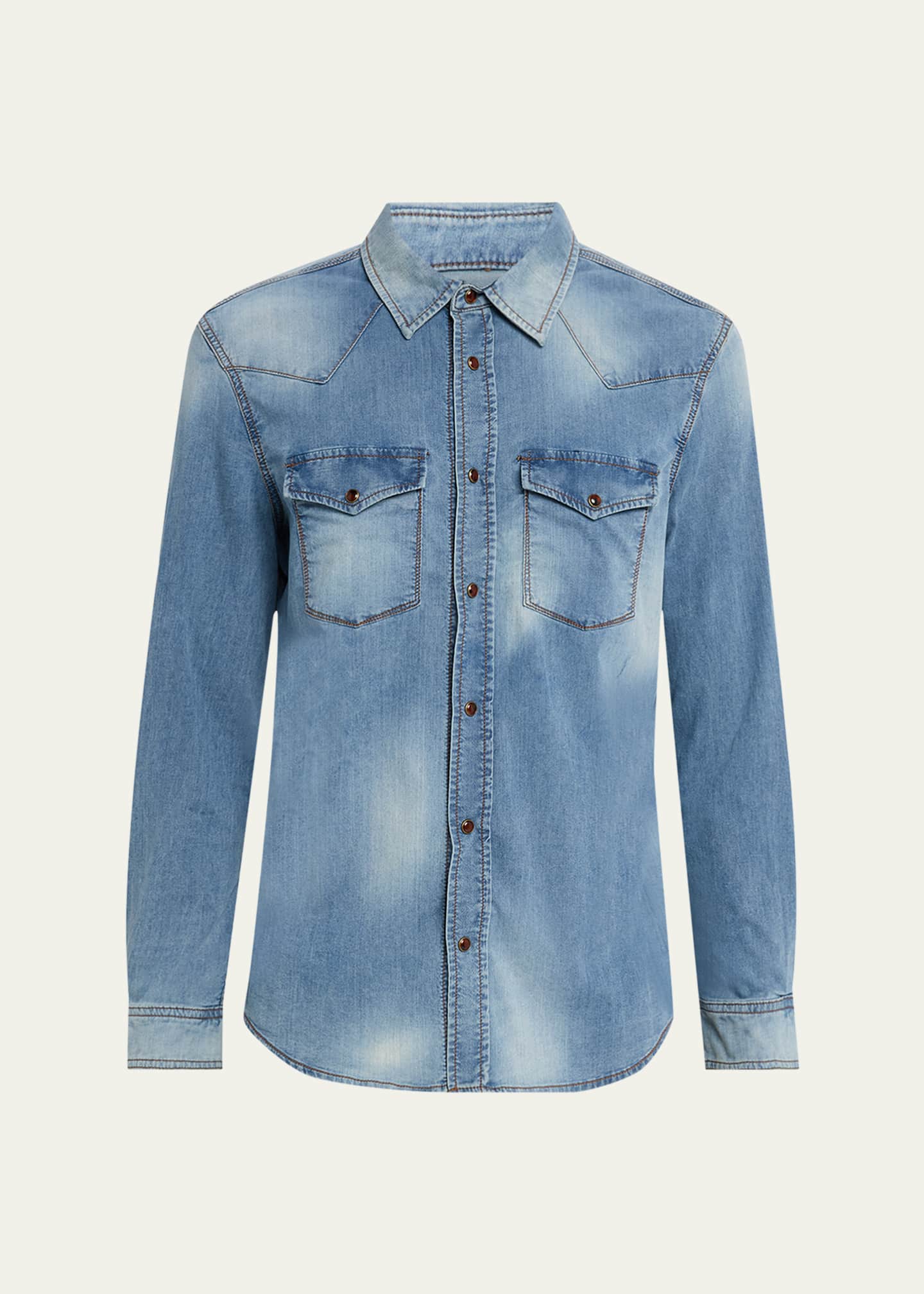 Men's Eastwood Denim Western Shirt - Thumbnail 1