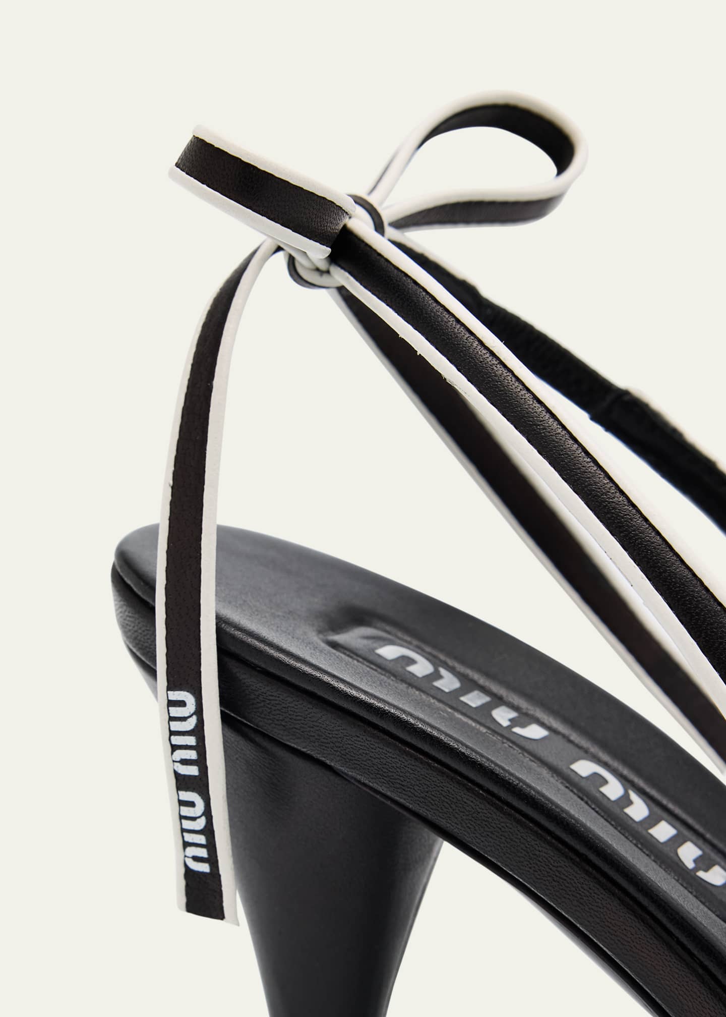 Miu Miu Bicolor Leather Slingback Pumps Image 6 of 6