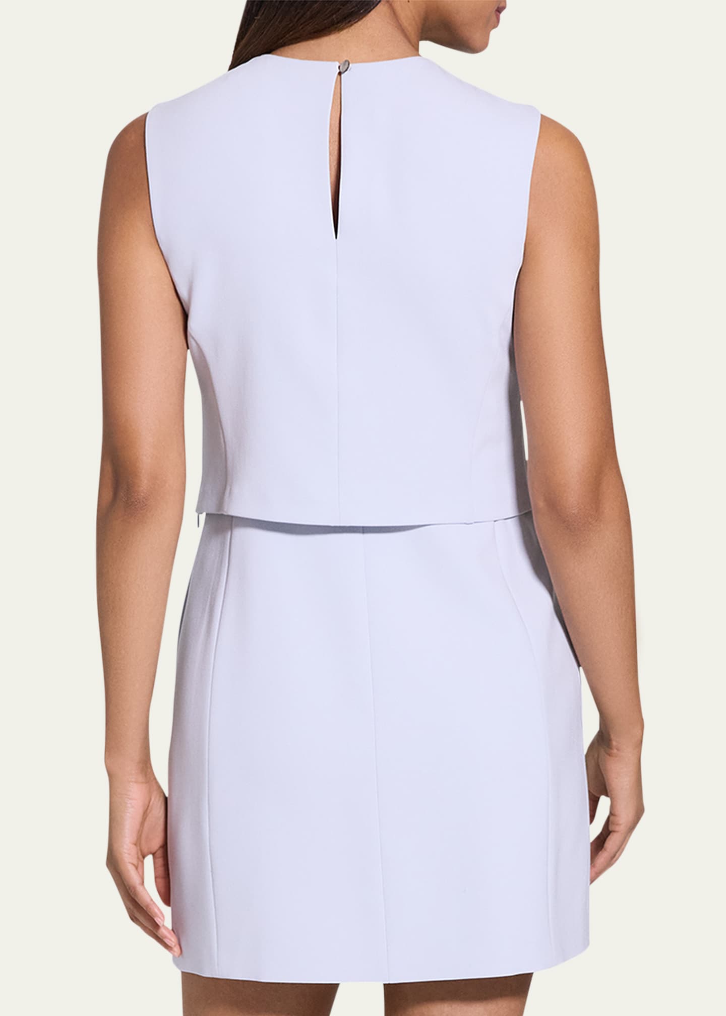 Theory Crepe Sculpted Layer Mini Dress Image 3 of 5