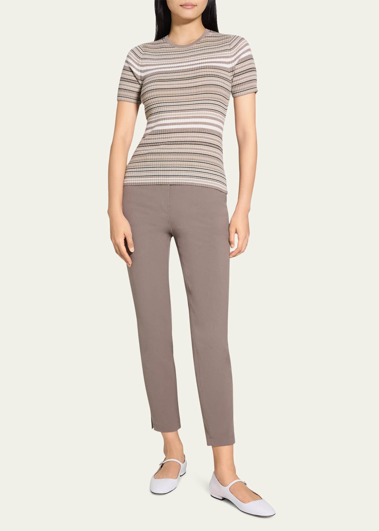 Theory Merino Stripe Tee Image 2 of 4