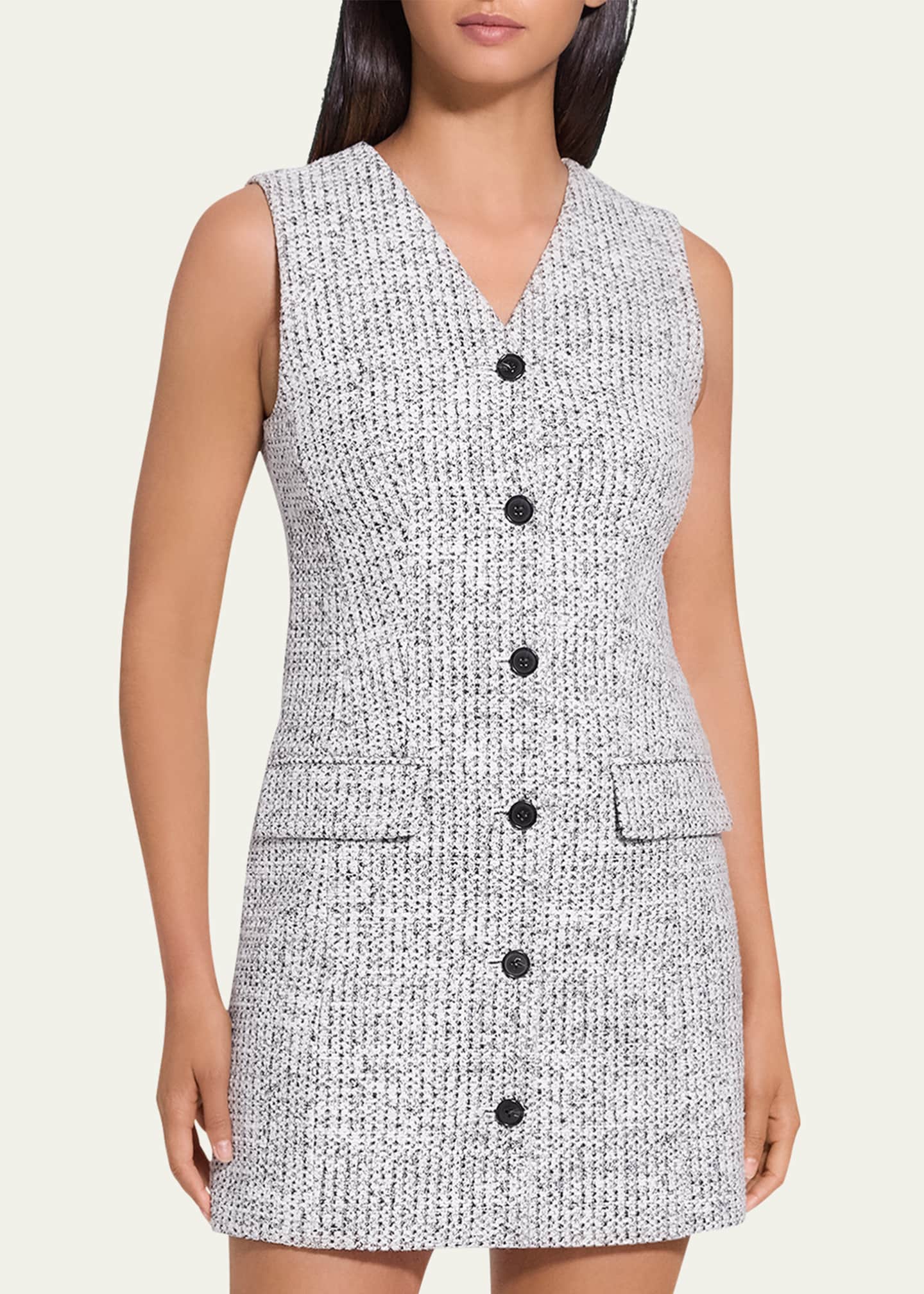 Theory Tweed Sleeveless Blazer Dress Image 4 of 5