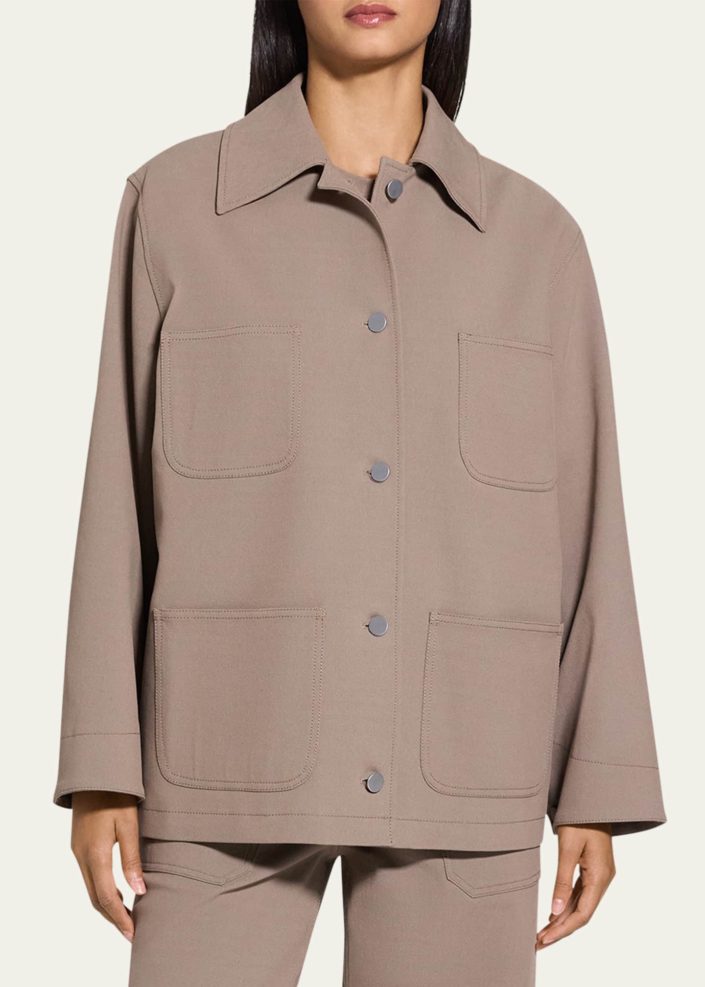 Theory Oversized Utility Jacket Image 4 of 5