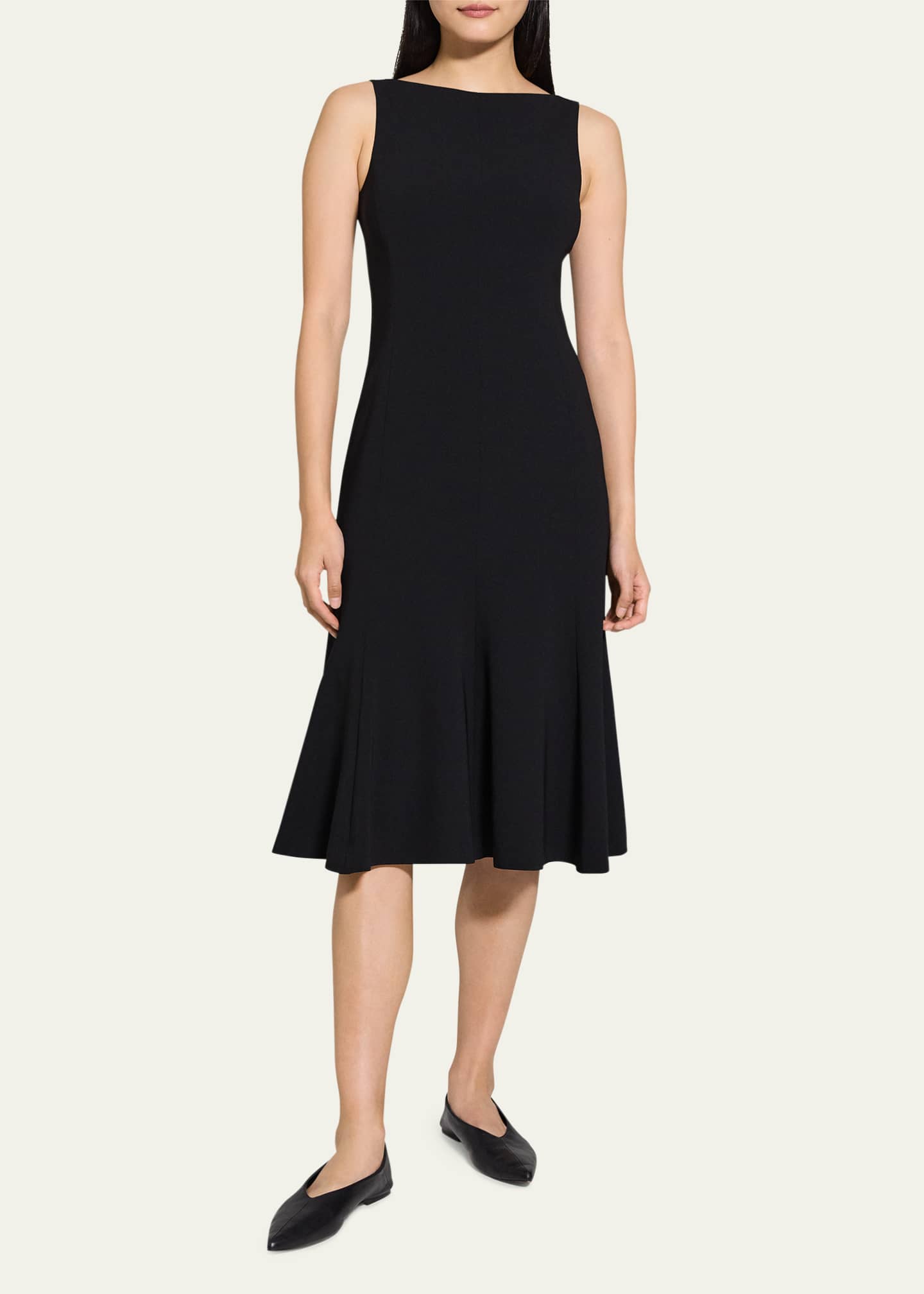 Theory Sleeveless Mermaid Midi Dress Image 2 of 5