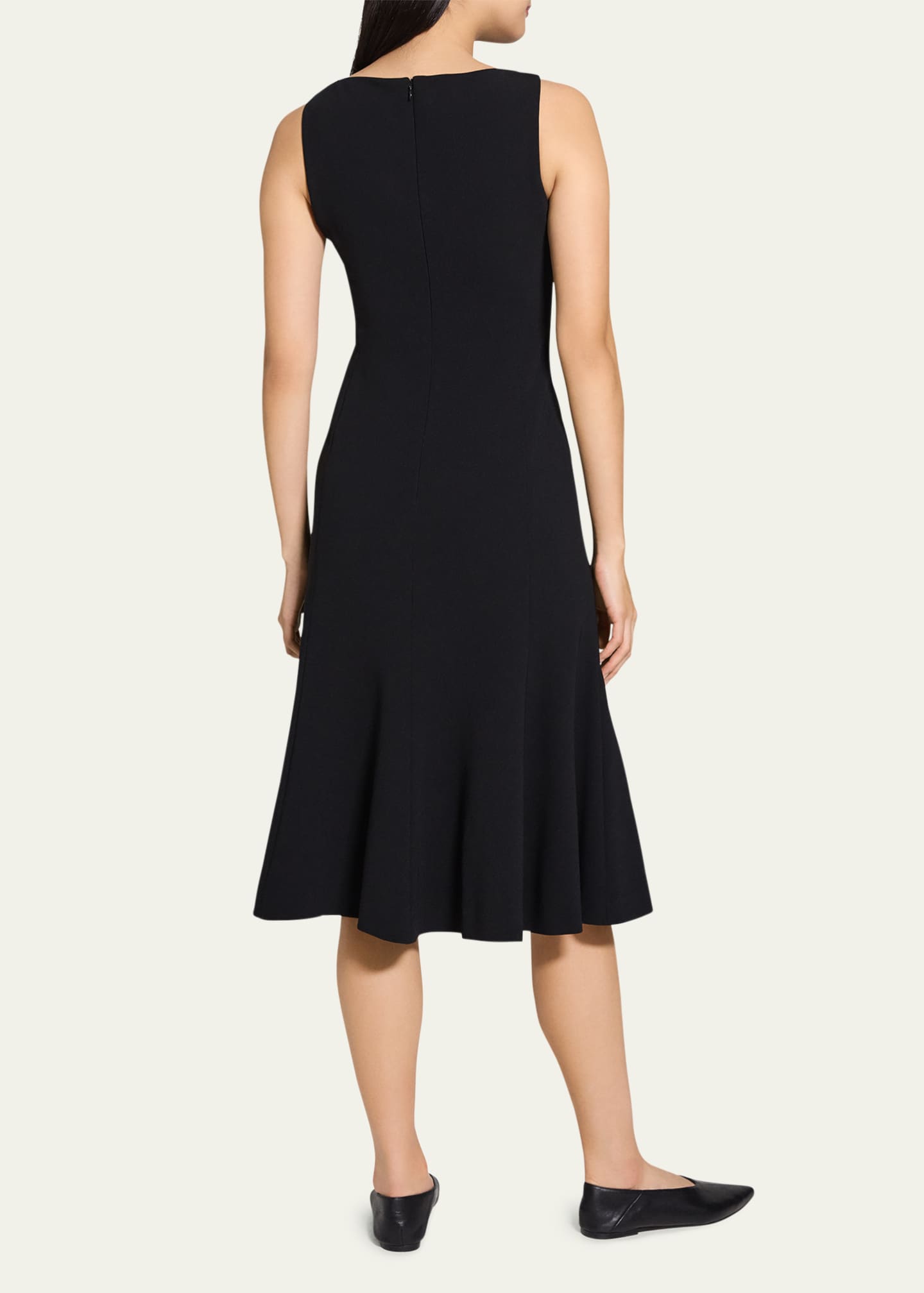 Theory Sleeveless Mermaid Midi Dress Image 3 of 5
