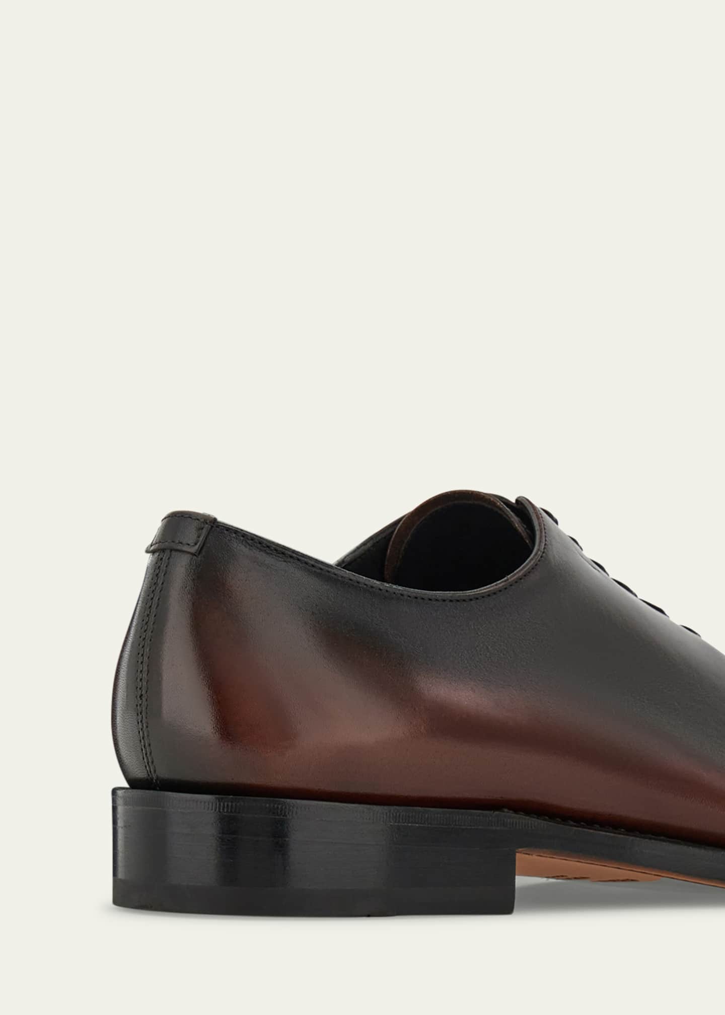 Ferragamo Men's Angiolo Tramezza Degrade Leather Oxfords Image 2 of 3