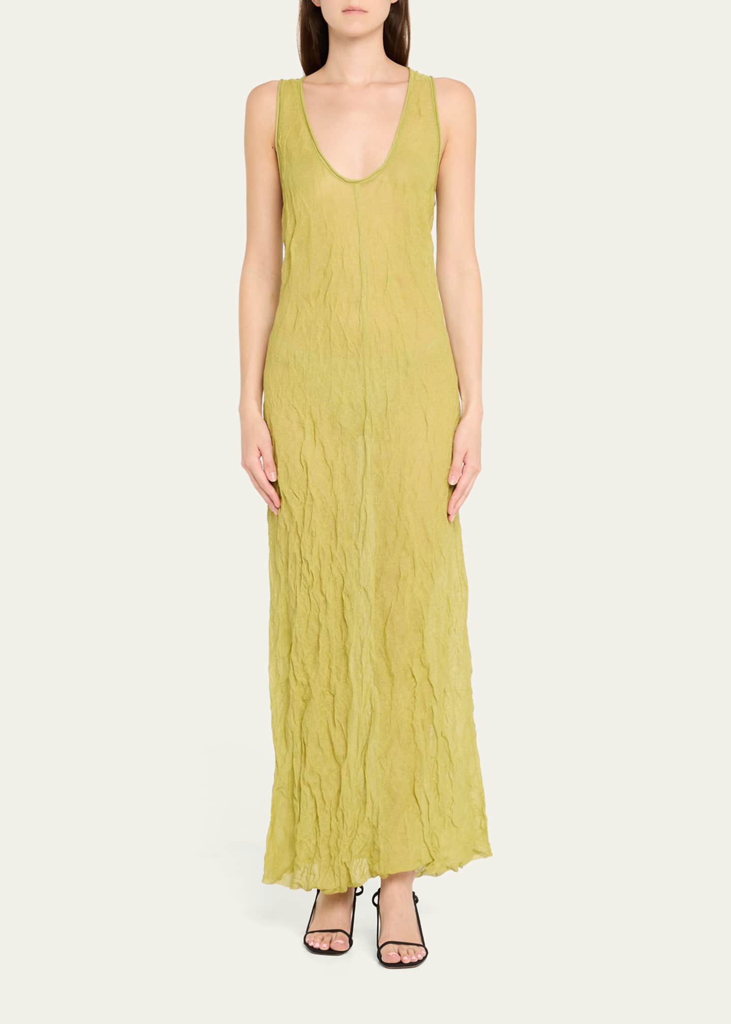 ZANKOV Metallic Knit Sleeveless Backless Maxi Dress Image 2 of 5