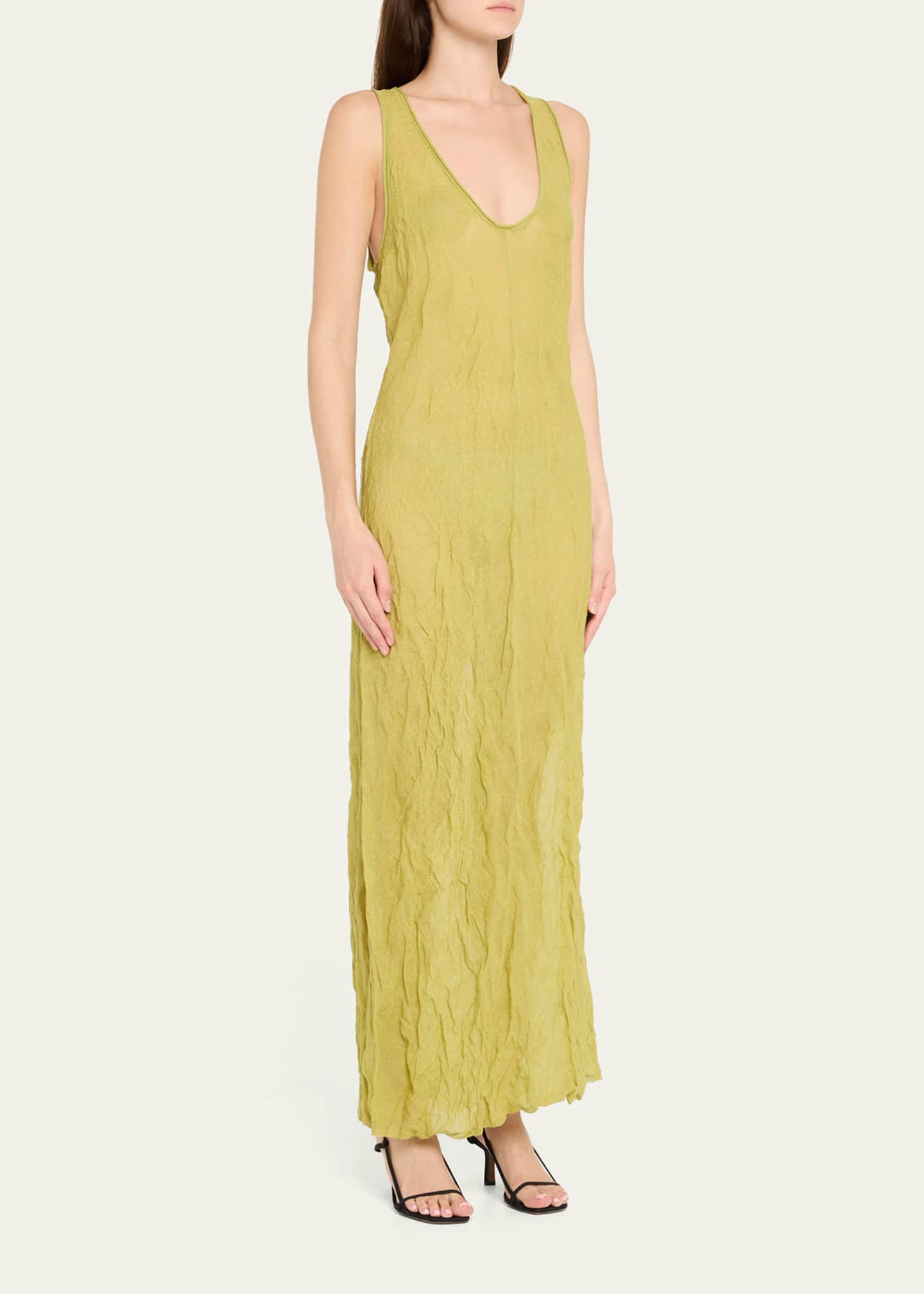 ZANKOV Metallic Knit Sleeveless Backless Maxi Dress Image 4 of 5