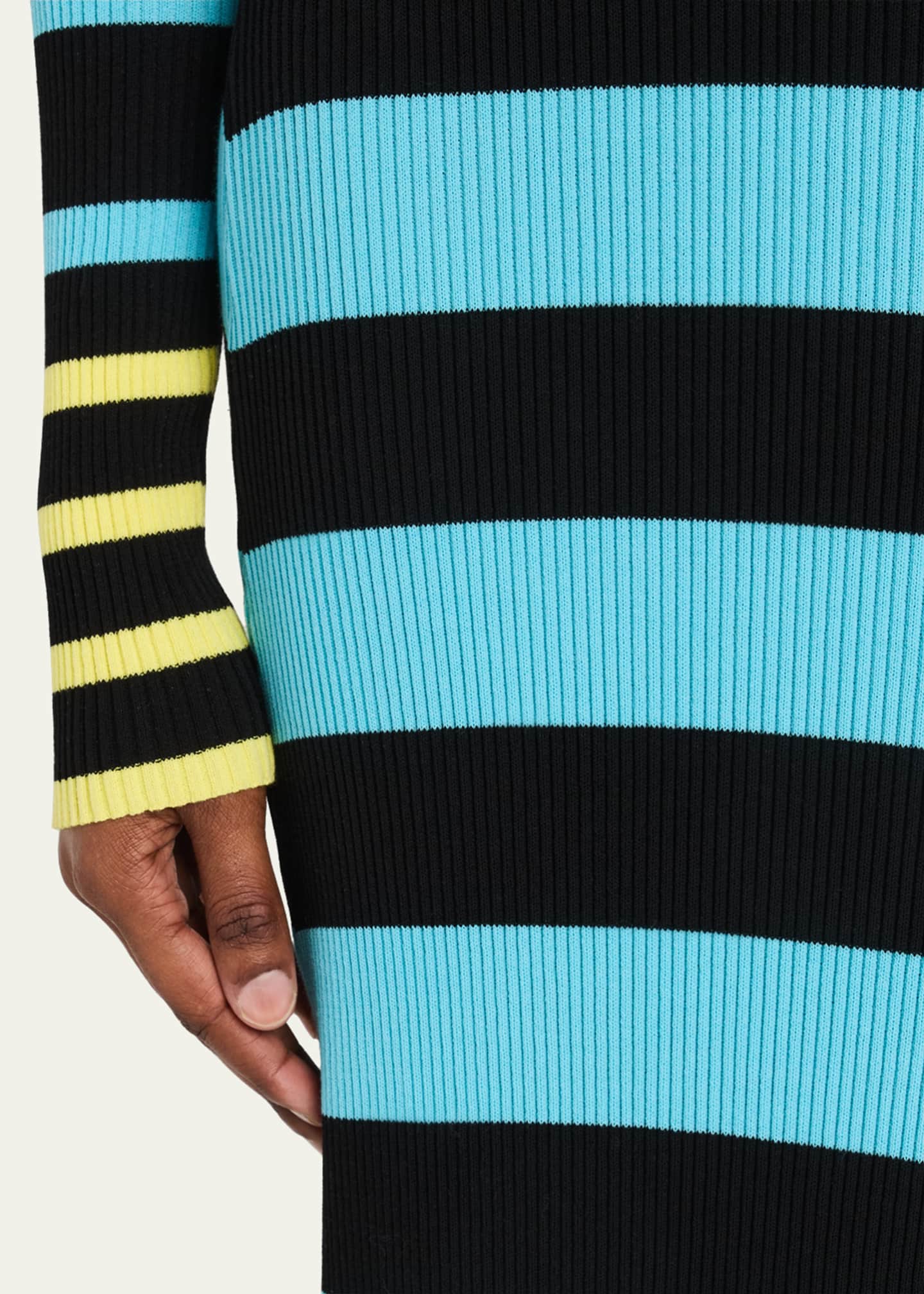 ZANKOV Sam Stripe Long-Sleeve Maxi Dress Image 5 of 5