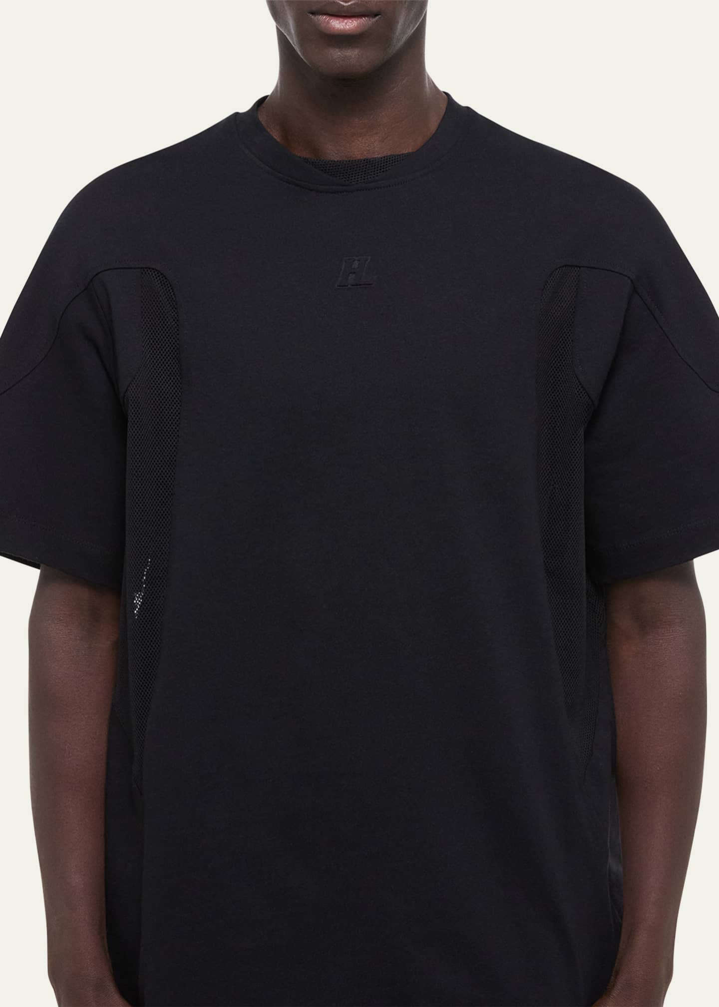 Helmut Lang Men's Sport Mesh-Panel Crewneck T-Shirt Image 5 of 5