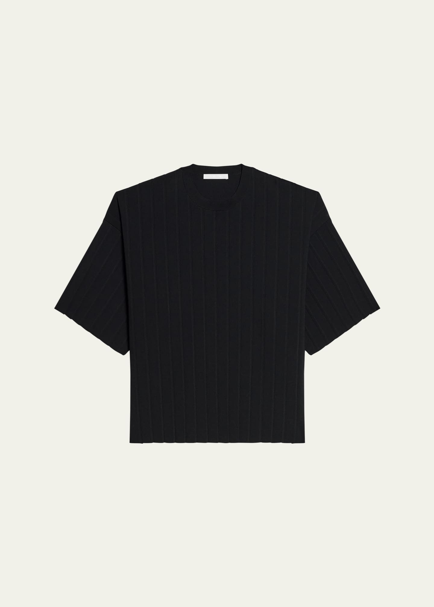 Helmut Lang Men's Pleated Crewneck T-Shirt Image 1 of 5
