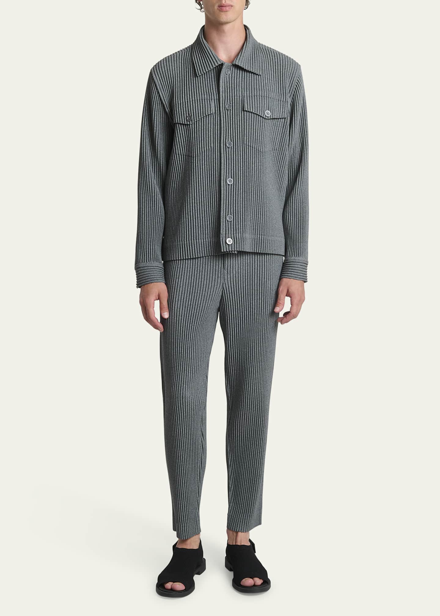 Homme Plisse Issey Miyake Men's Pleated Pull-On Pants Image 2 of 5