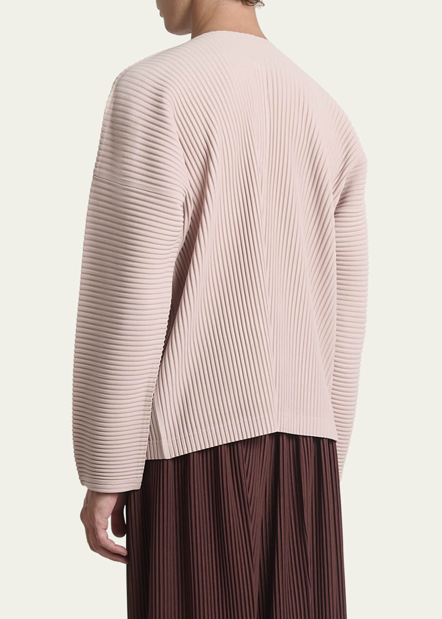 最大の割引 Issey Plisse Homme Miyake Henley Pleated February Men's トップス