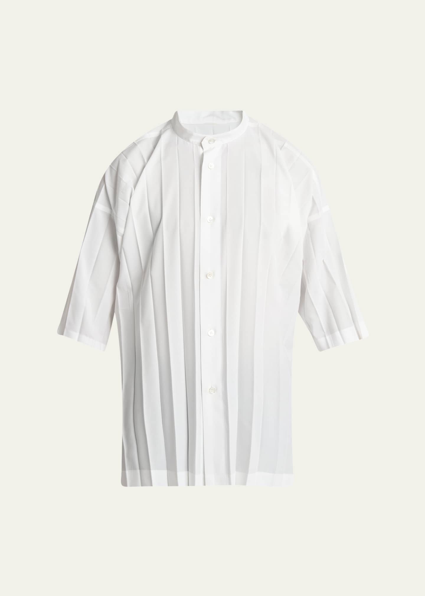 Homme Plisse Issey Miyake Men's Edge Button-Down Shirt - Bergdorf