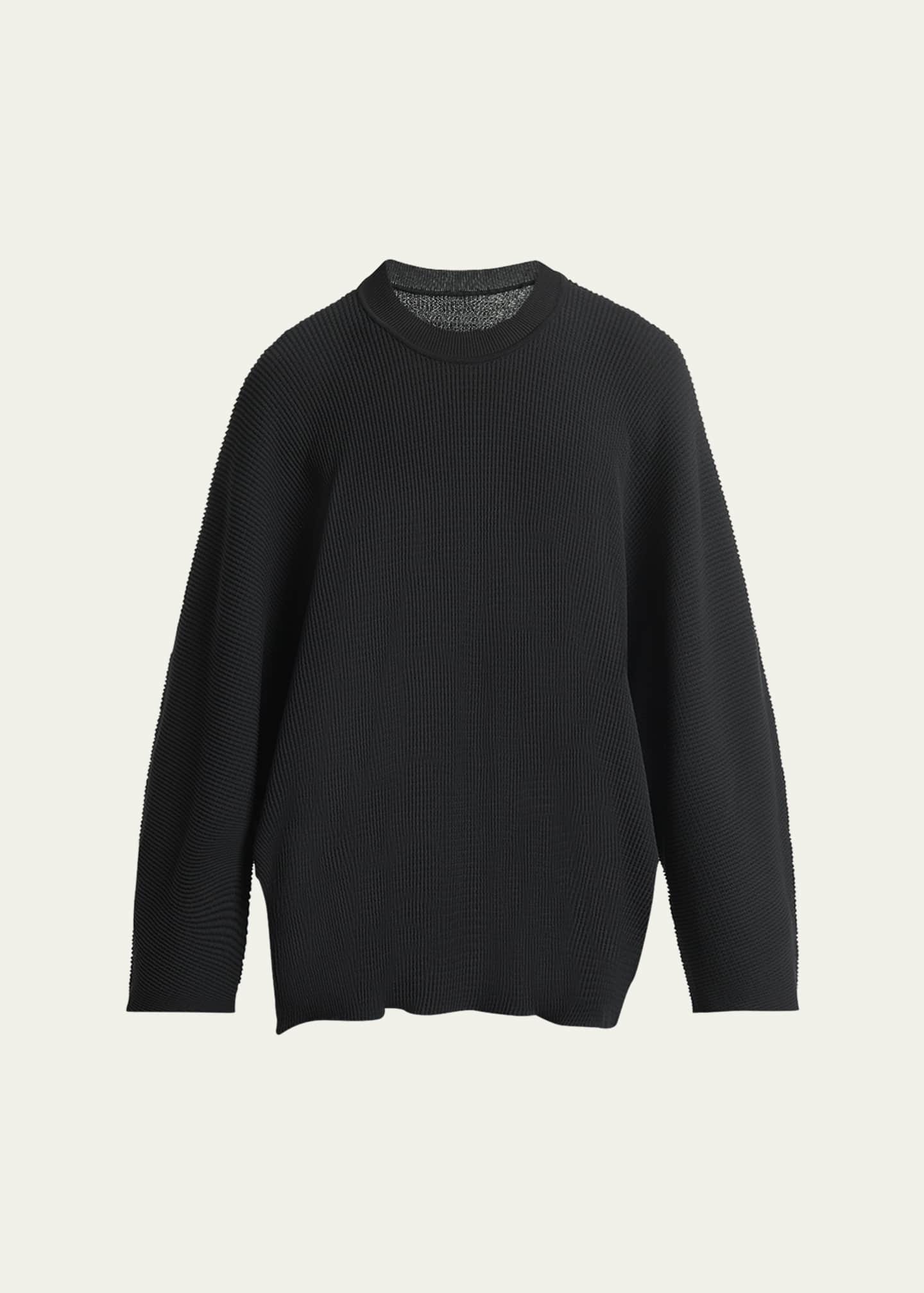 注目 Plisse Homme Issey Knit Cotton Twist Tight Men's Miyake トップス