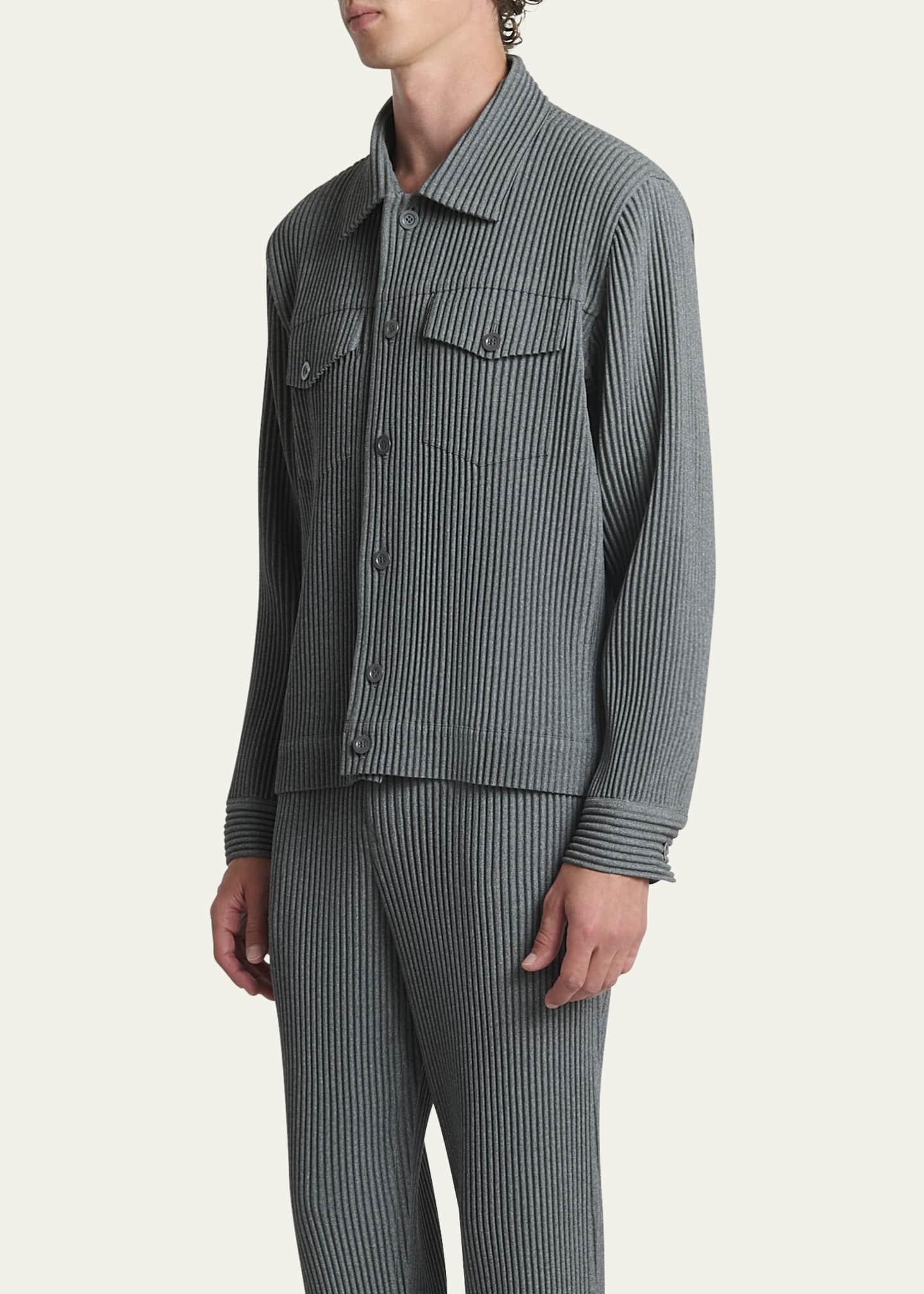 Homme Plisse Issey Miyake Men's Pleated Sport Shirt Image 4 of 5