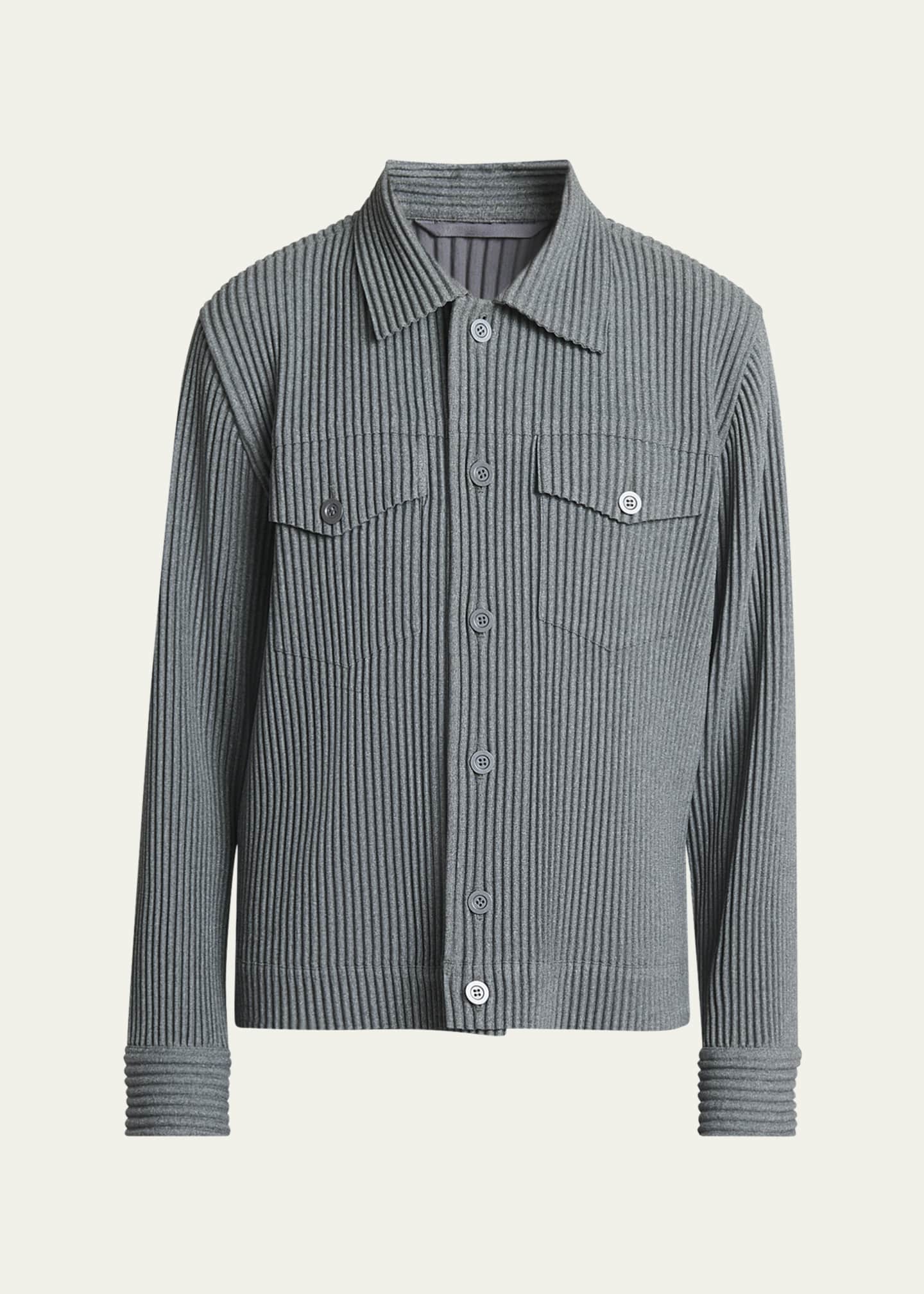Homme Plisse Issey Miyake Men's Pleated Sport Shirt Image 1 of 5