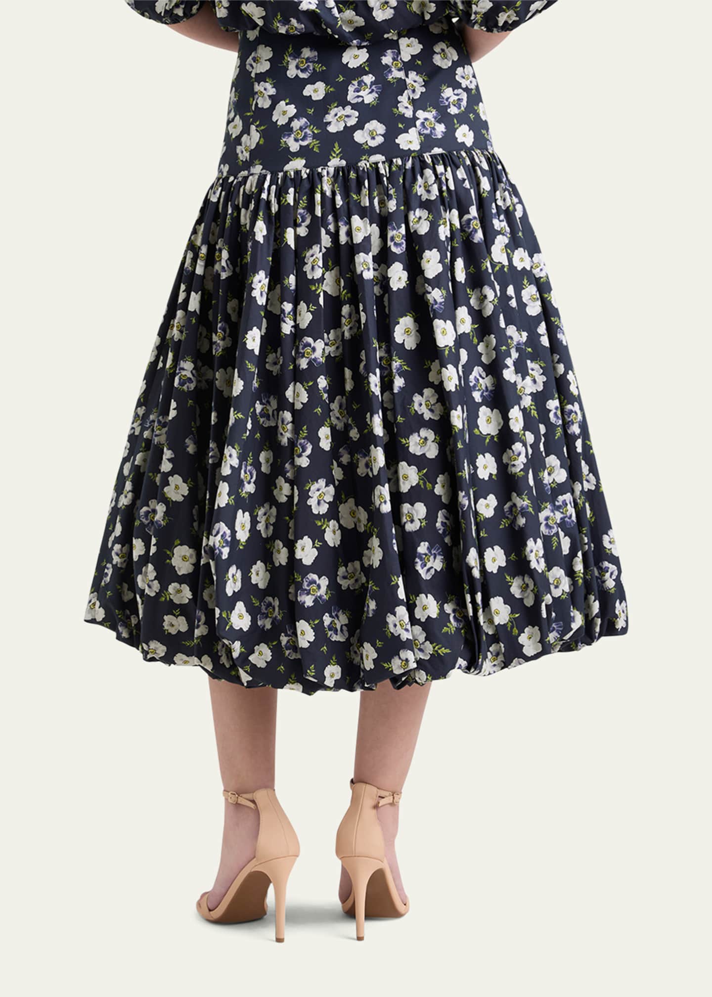Cinq a Sept Ellah Tossed Poppies Bubble Skirt Image 3 of 3