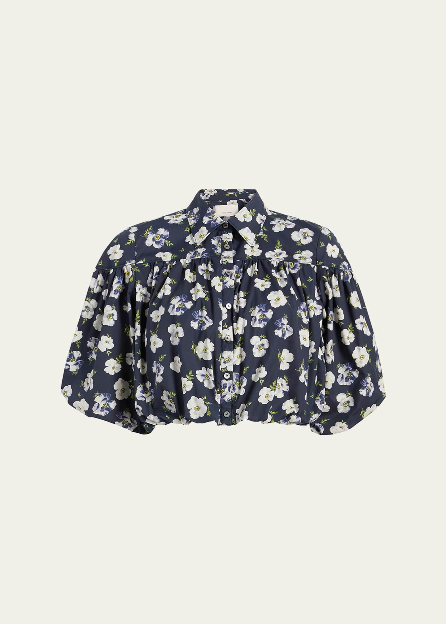 Cinq a Sept Elysa Tossed Poppies Crop Top Image 1 of 3