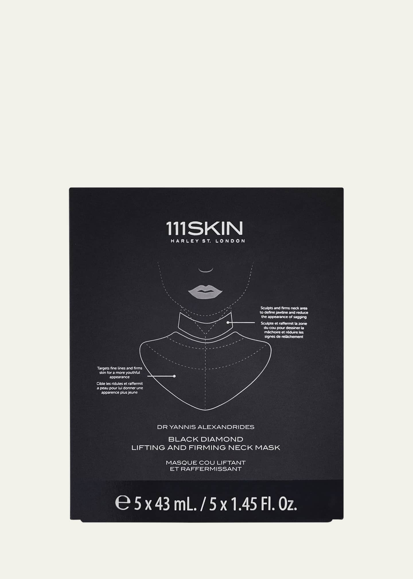 111SKIN Black Diamond Lifting & Firming Neck Mask, 5 Count Image 1 of 2