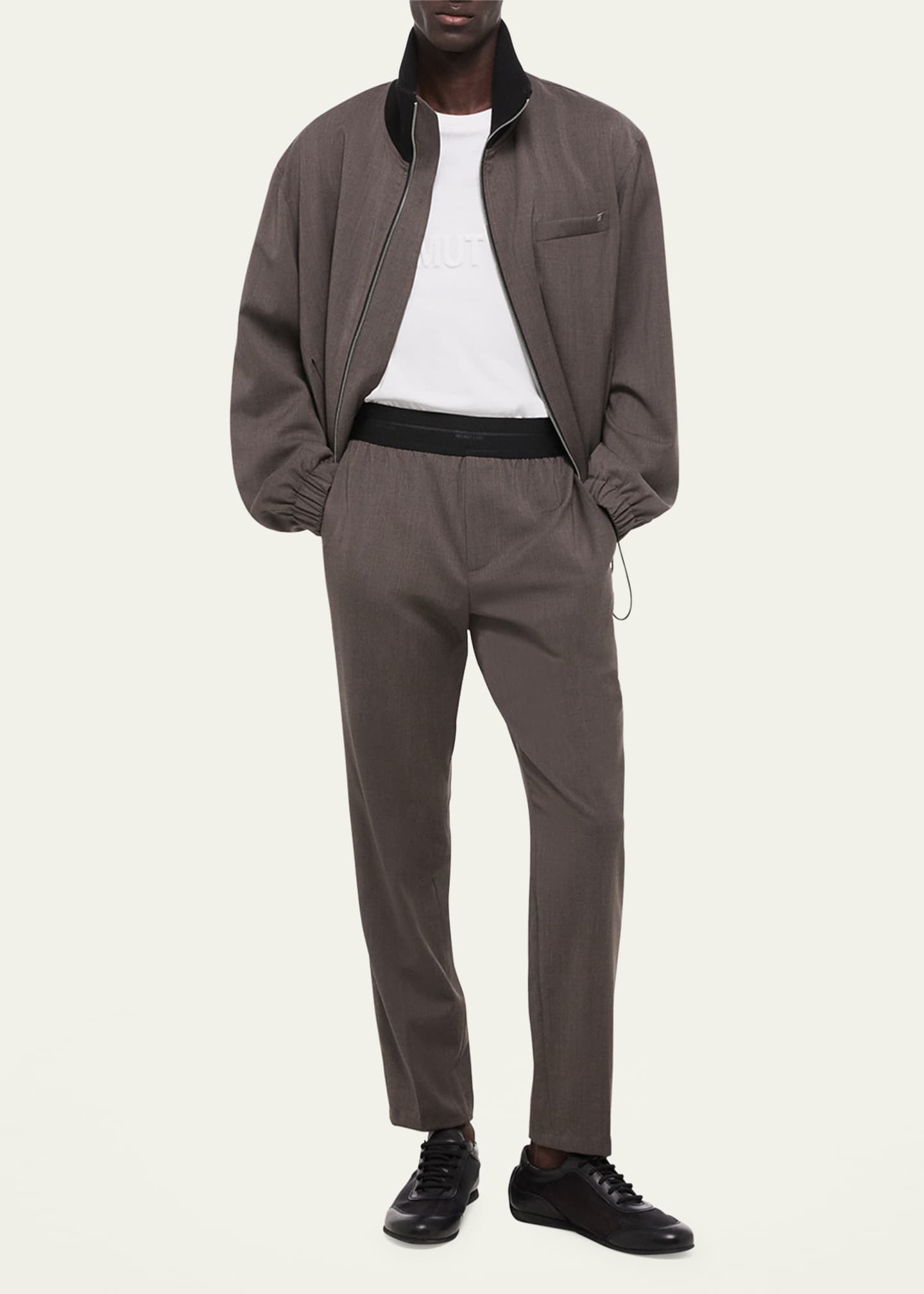 Helmut Lang Men's Tapered Pull-On Trousers Image 2 of 5