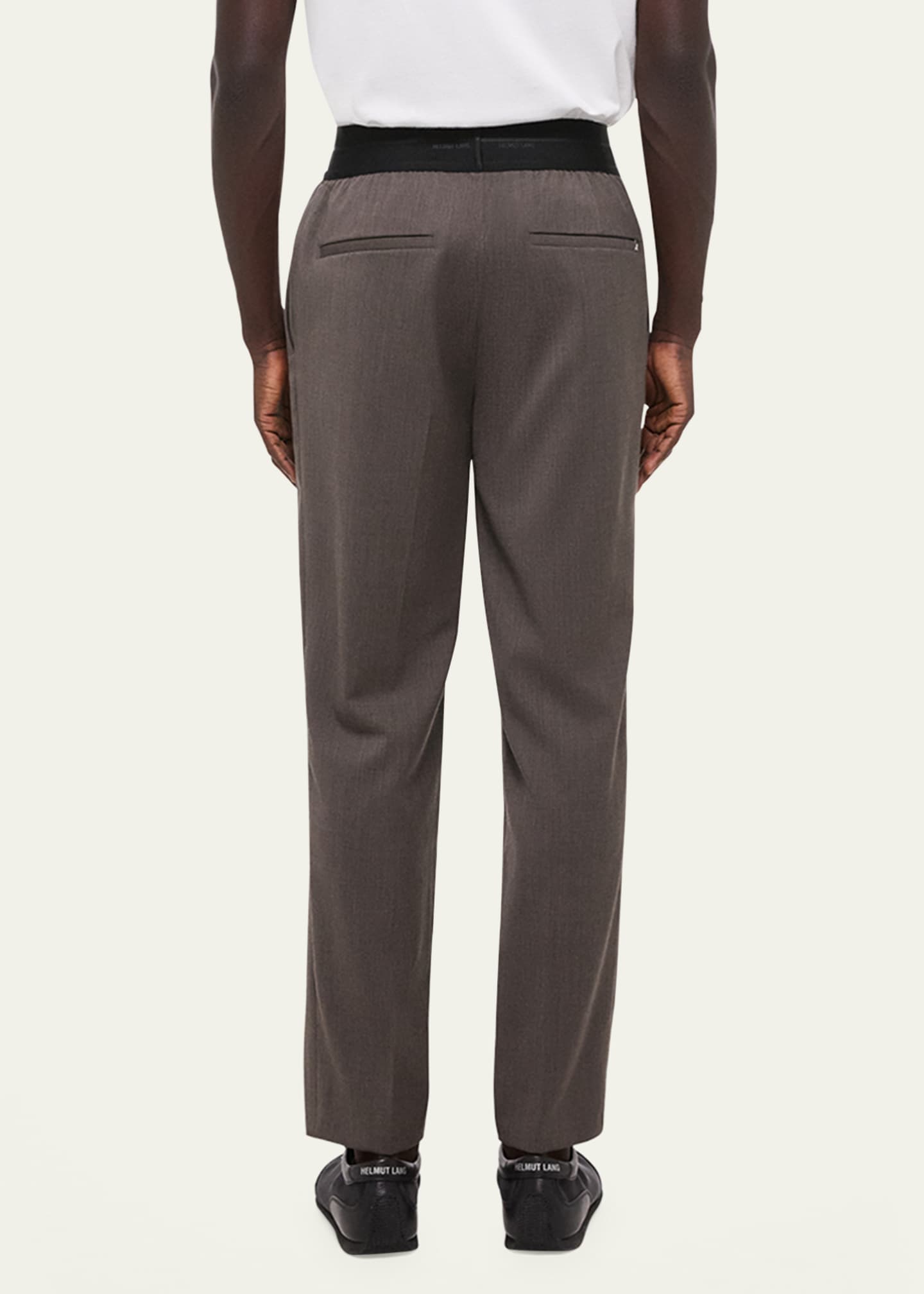 Helmut Lang Men's Tapered Pull-On Trousers Image 3 of 5