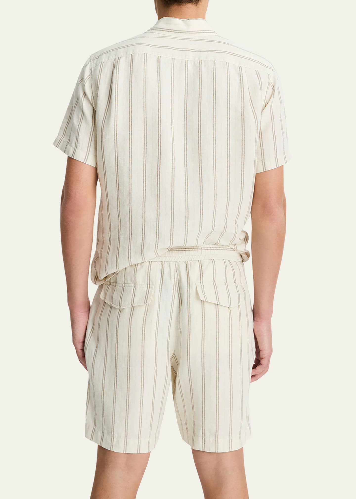 Vince Men's Mesa Stripe Hemp Beach Shorts Image 3 of 4