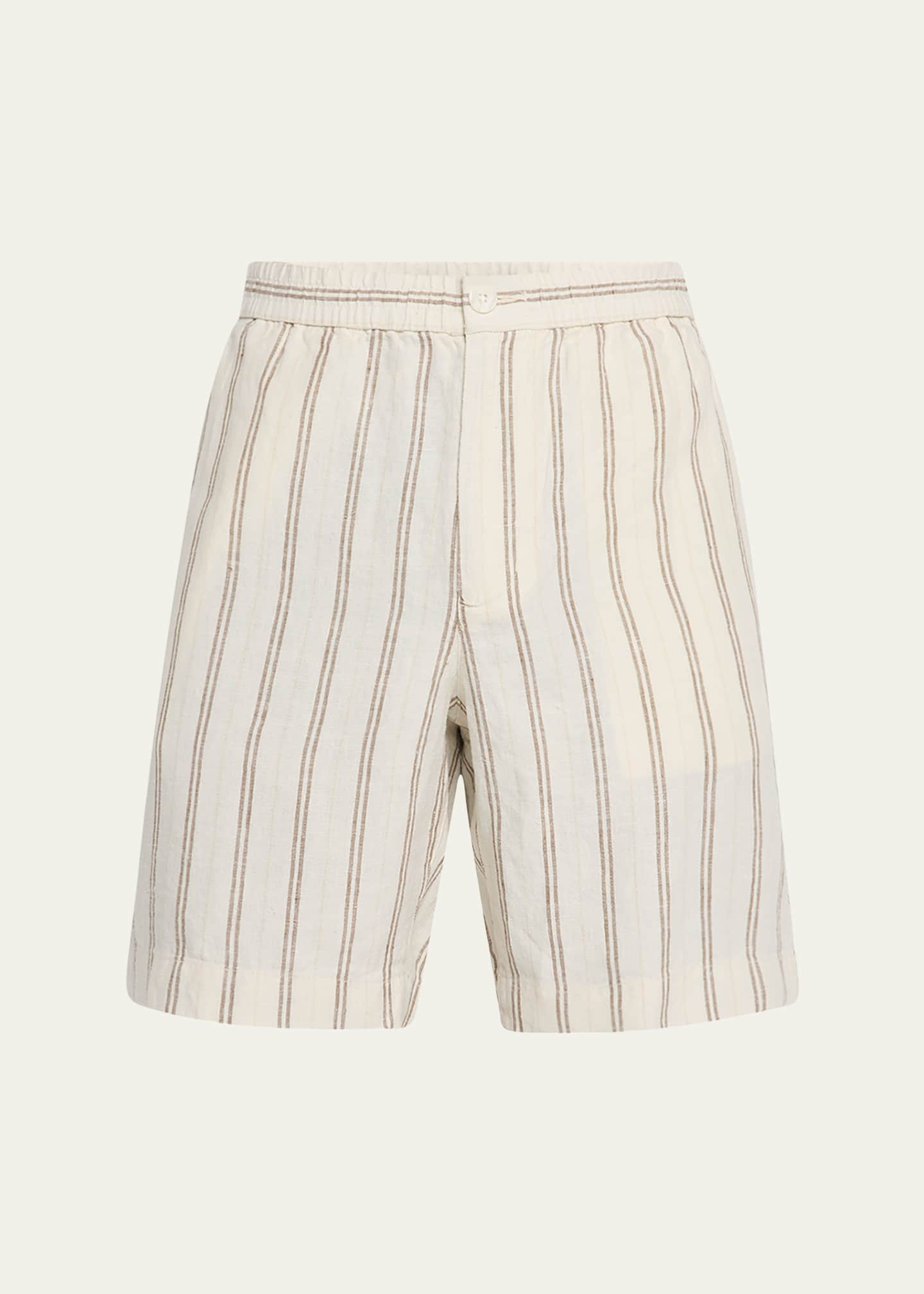 Vince Men's Mesa Stripe Hemp Beach Shorts Image 1 of 4