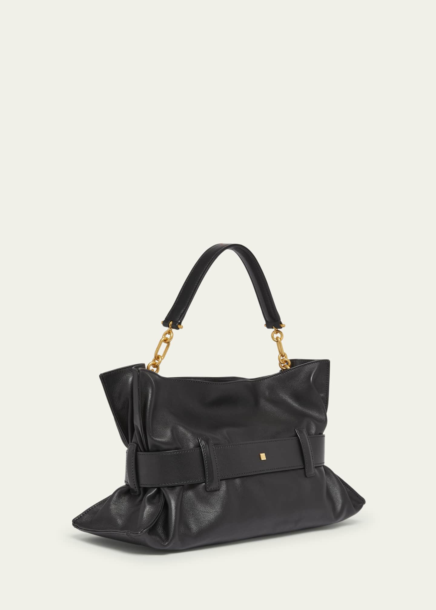Balmain Anthem Medium Buckle Shoulder Bag in Calfskin Image 3 of 6