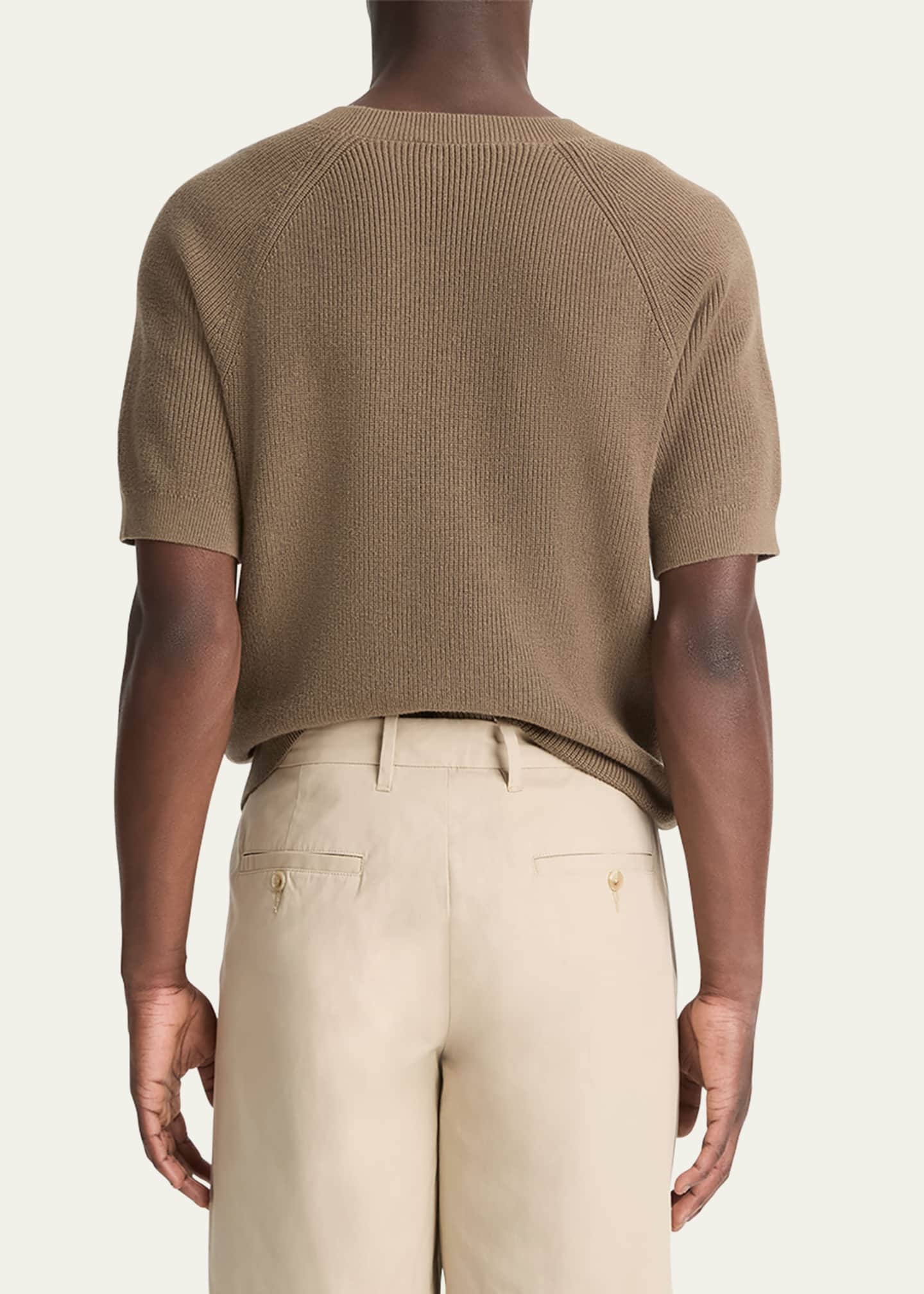Vince Men's Italian Cotton Extended-Tab Shorts Image 3 of 4