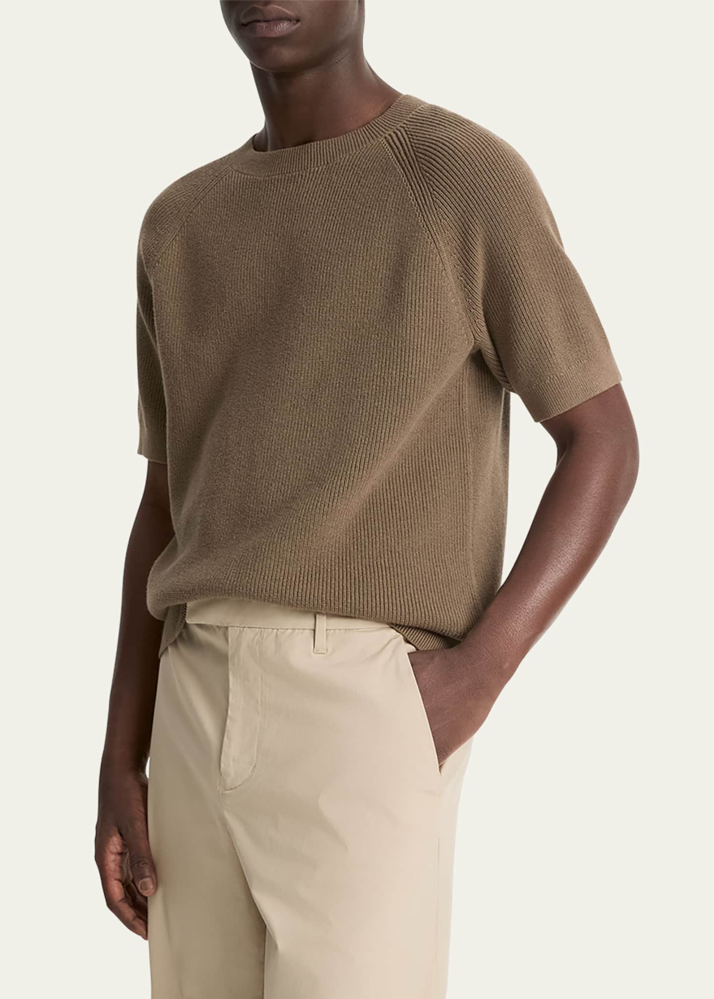 Vince Men's Italian Cotton Extended-Tab Shorts Image 4 of 4