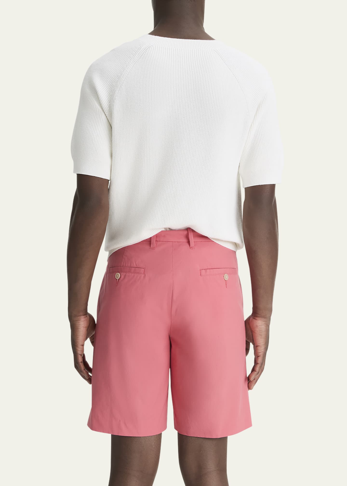 Vince Men's Italian Cotton Extended-Tab Shorts Image 3 of 4
