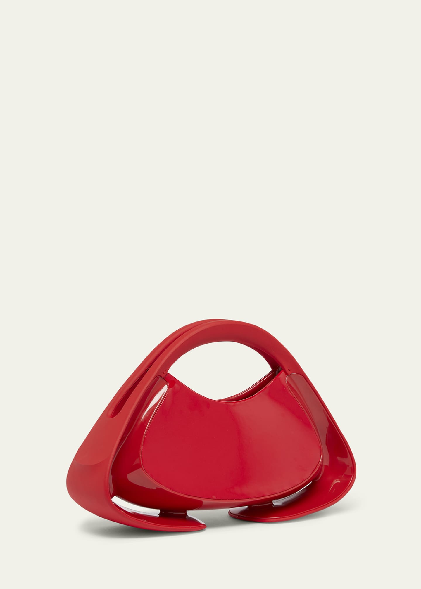 Balmain Jolie Madame Small Lips Top-Handle Bag in Patent Faux Leather Image 3 of 5