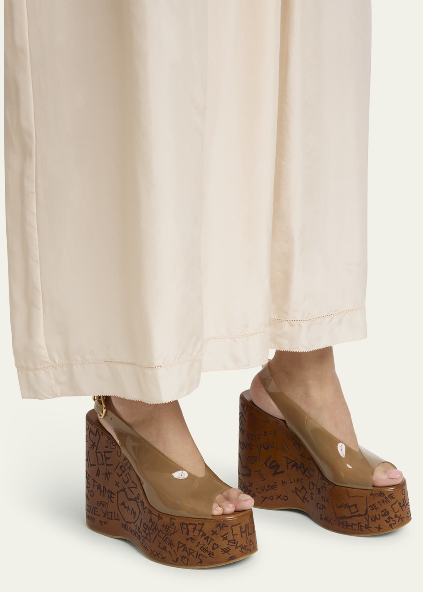 Chloe Maxime Jelly Slingback Platform Sandals Image 2 of 6