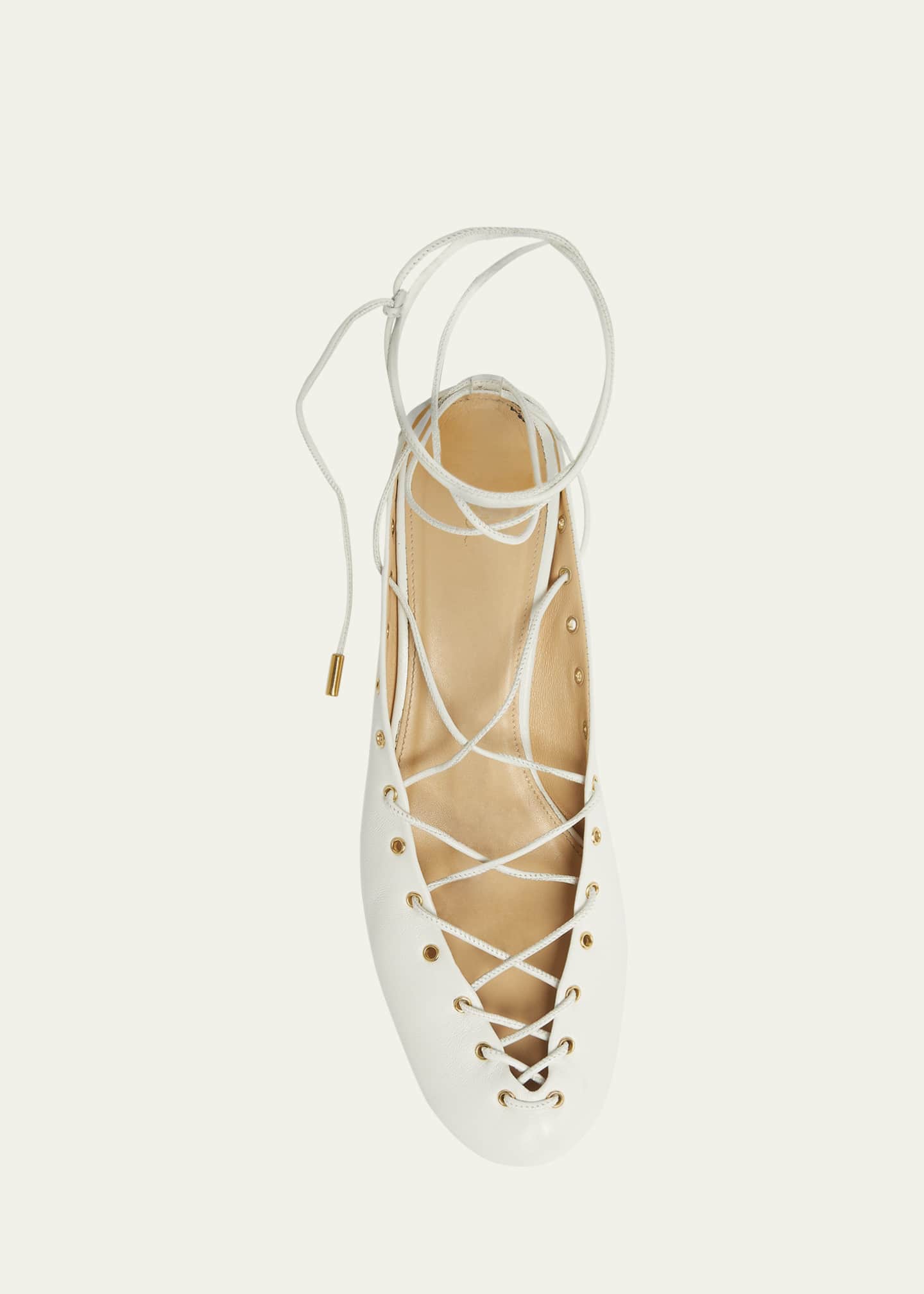 Chloe Ghiles Leather Ankle-Wrap Pumps Image 6 of 6