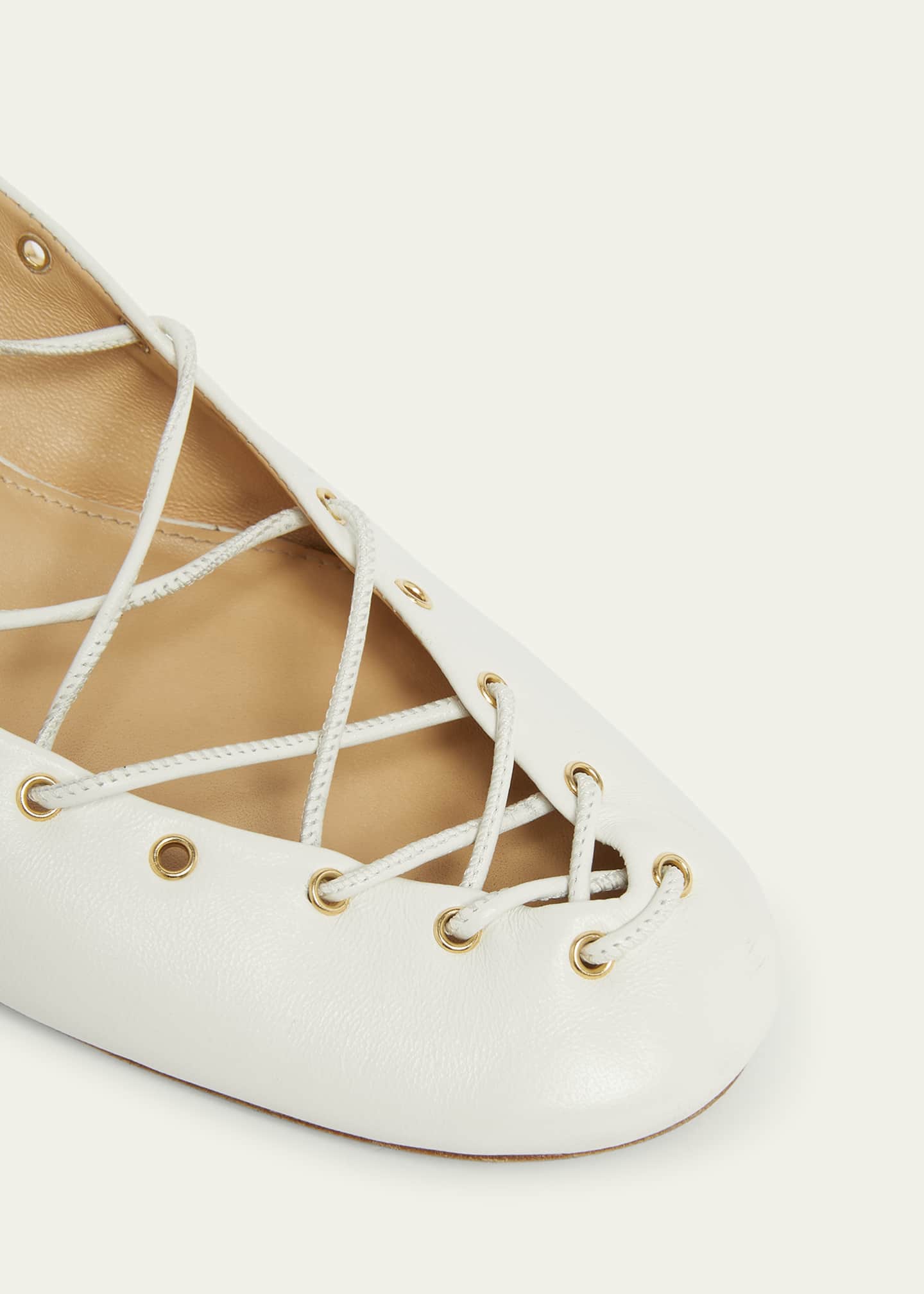 Chloe Ghiles Leather Ankle-Wrap Pumps Image 5 of 6