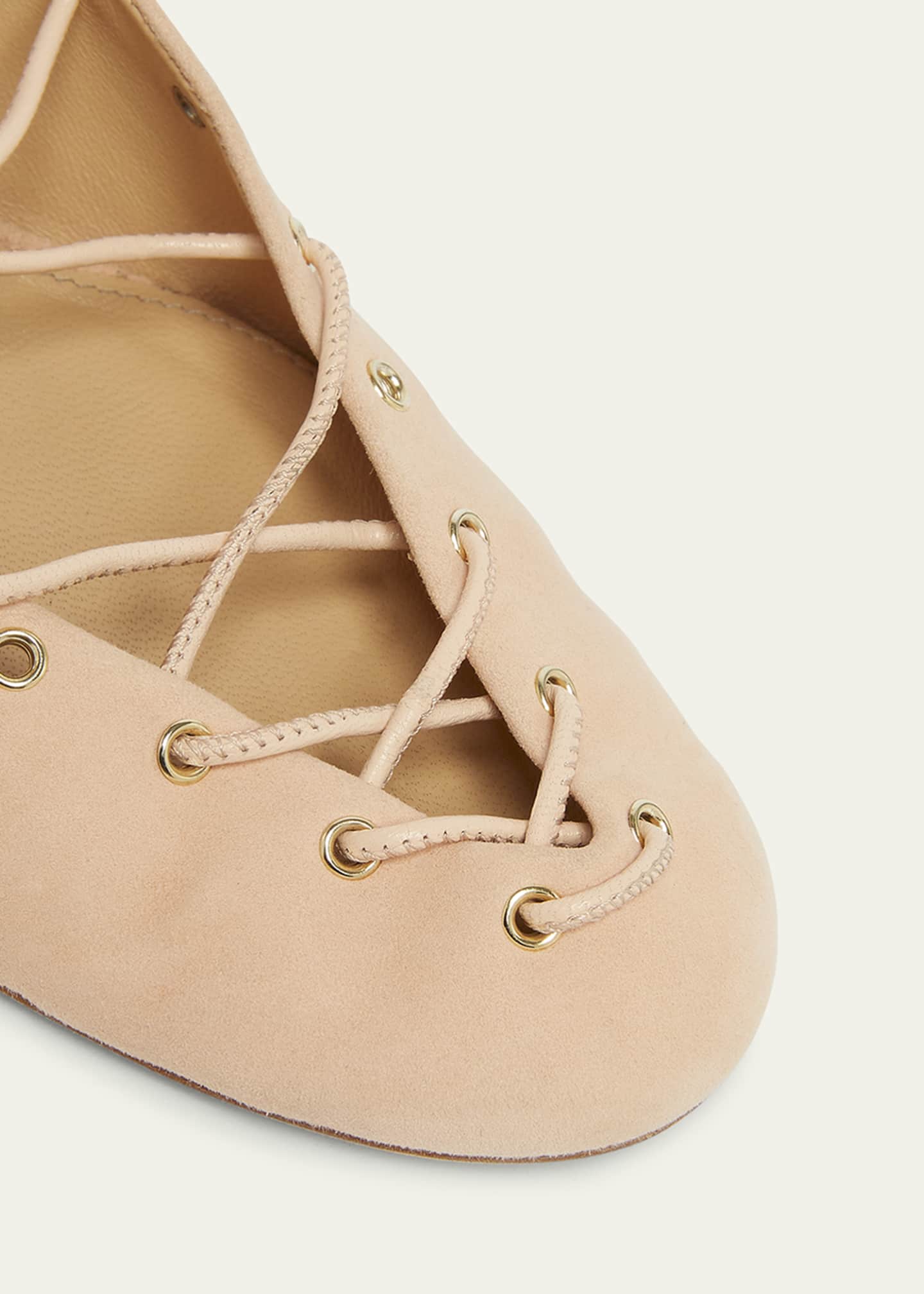 Chloe Ghiles Suede Ankle-Wrap Pumps Image 5 of 6