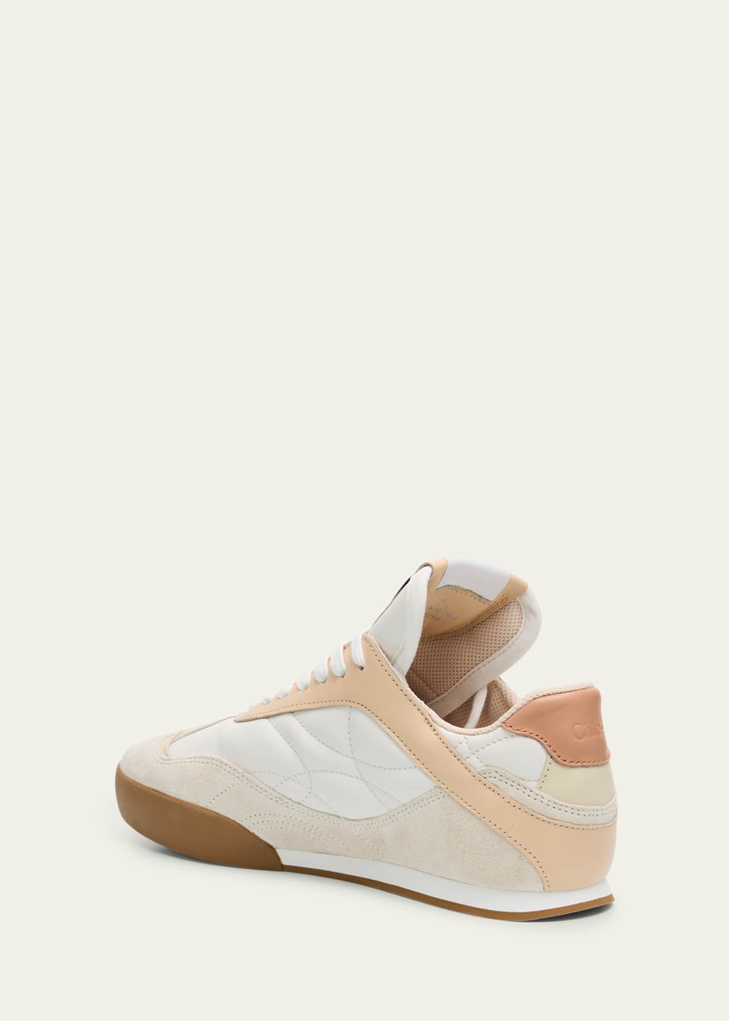 Chloe Kick Mixed Leather Low-Top Sneakers Image 4 of 6