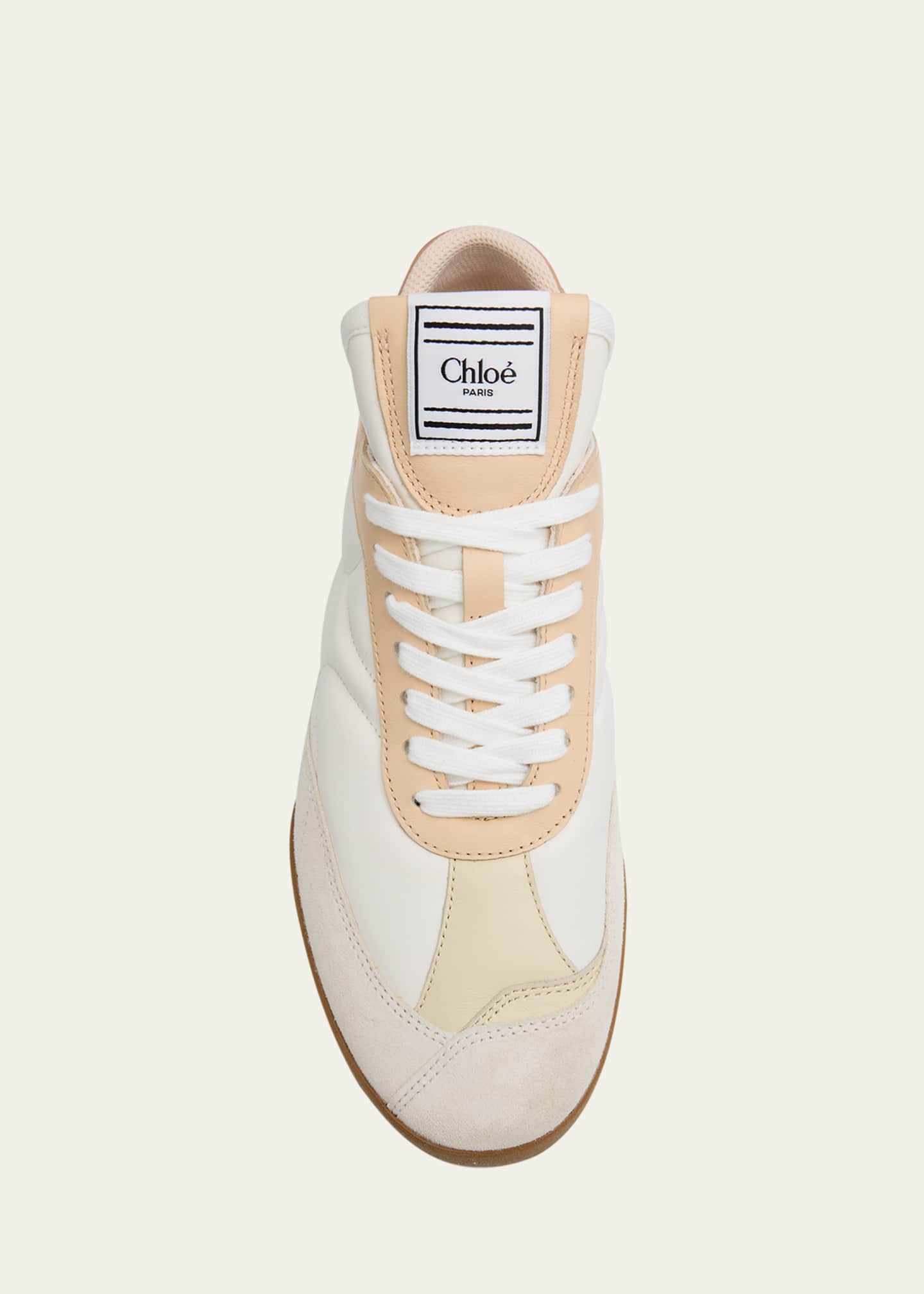 Chloe Kick Mixed Leather Low-Top Sneakers Image 6 of 6